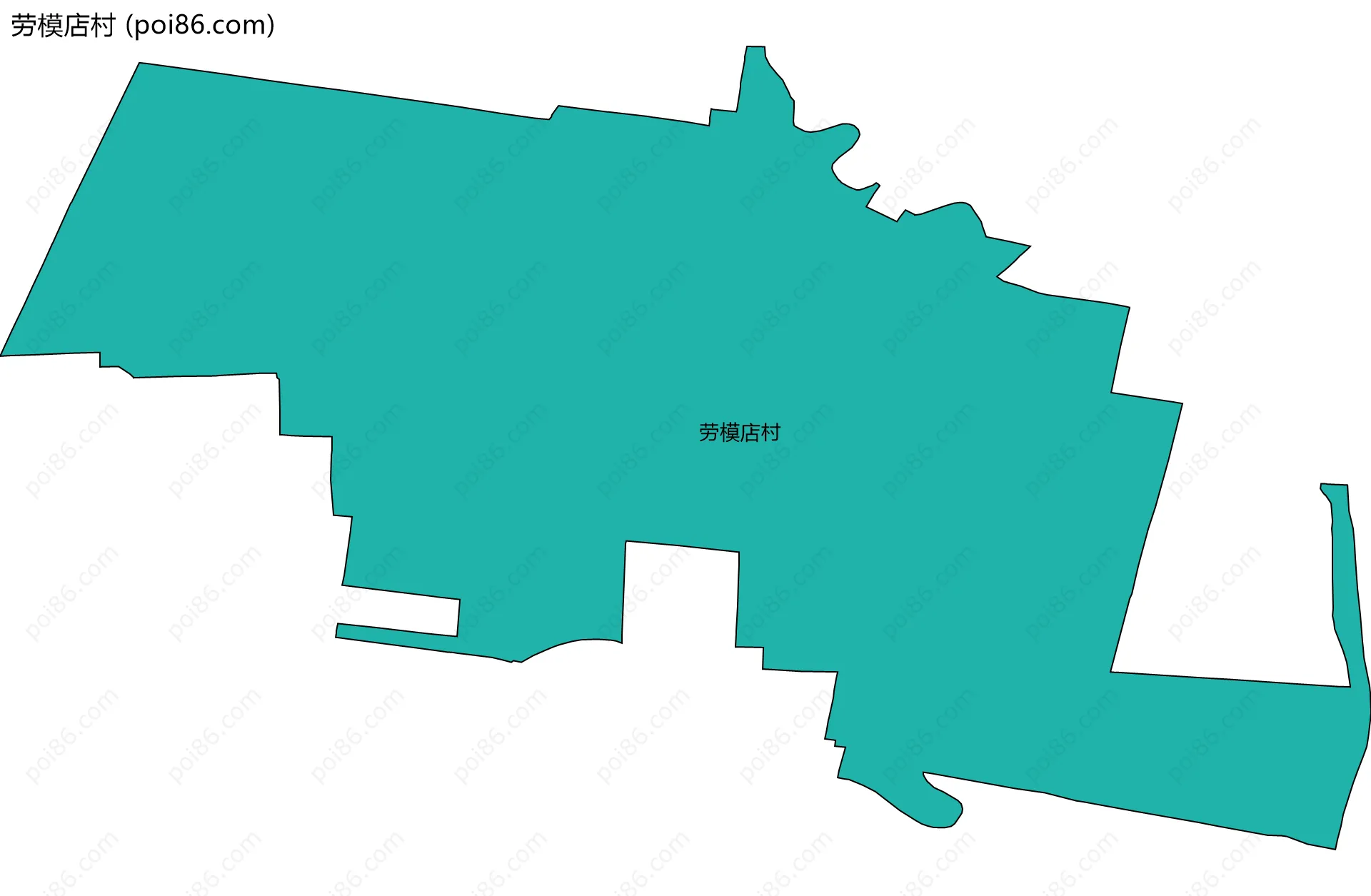 劳模店村边界地图