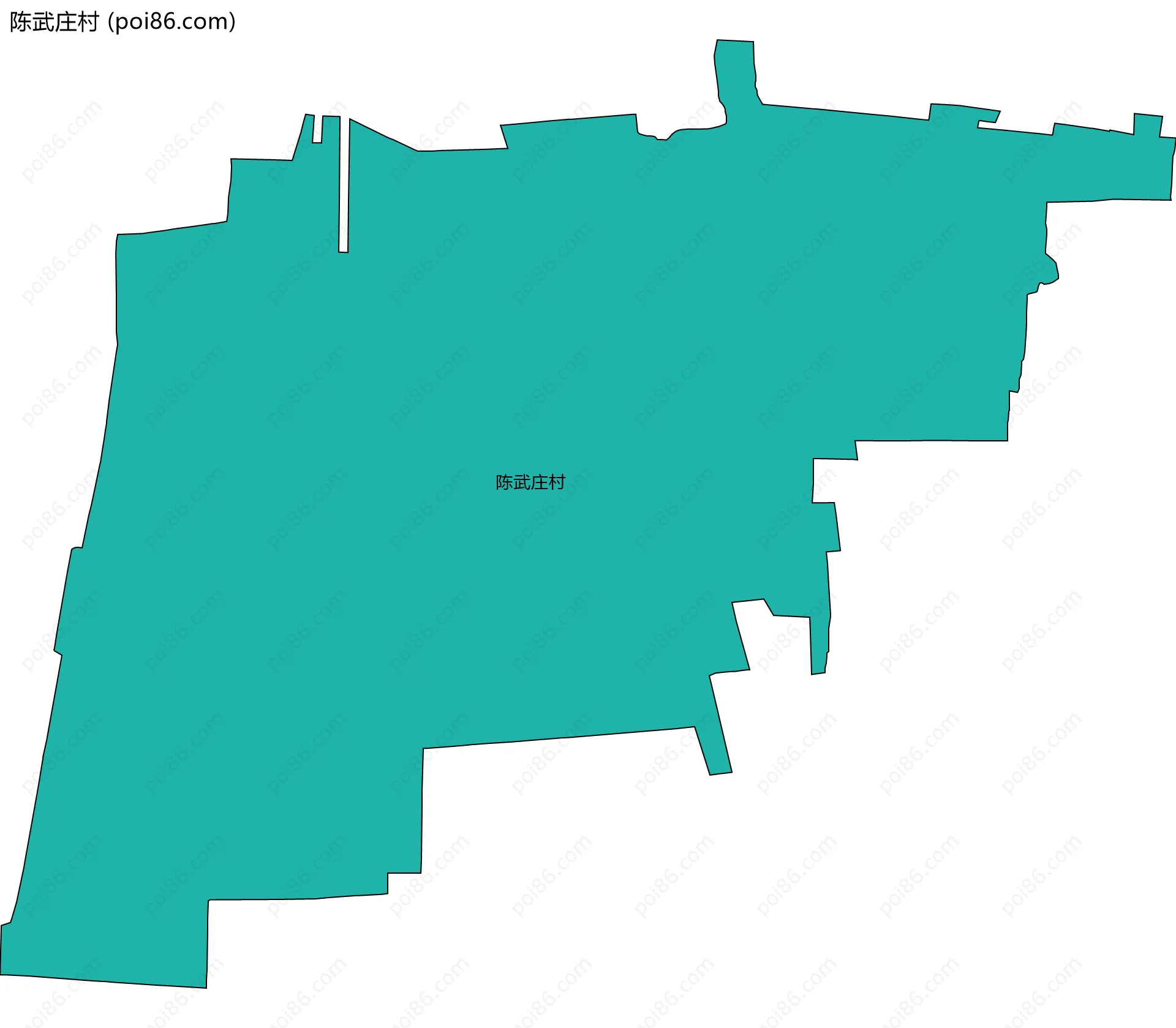 陈武庄村边界地图
