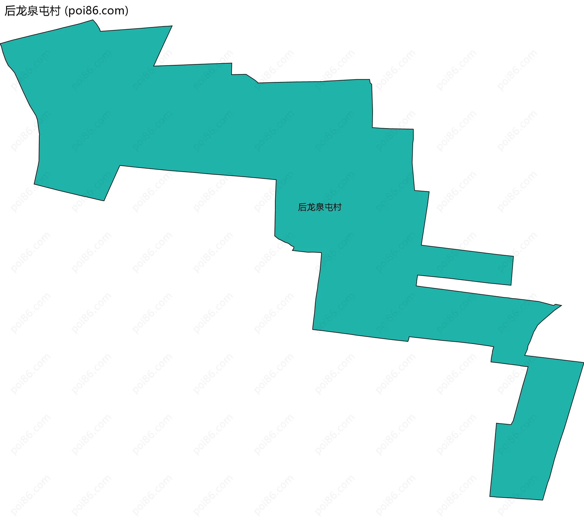后龙泉屯村边界地图