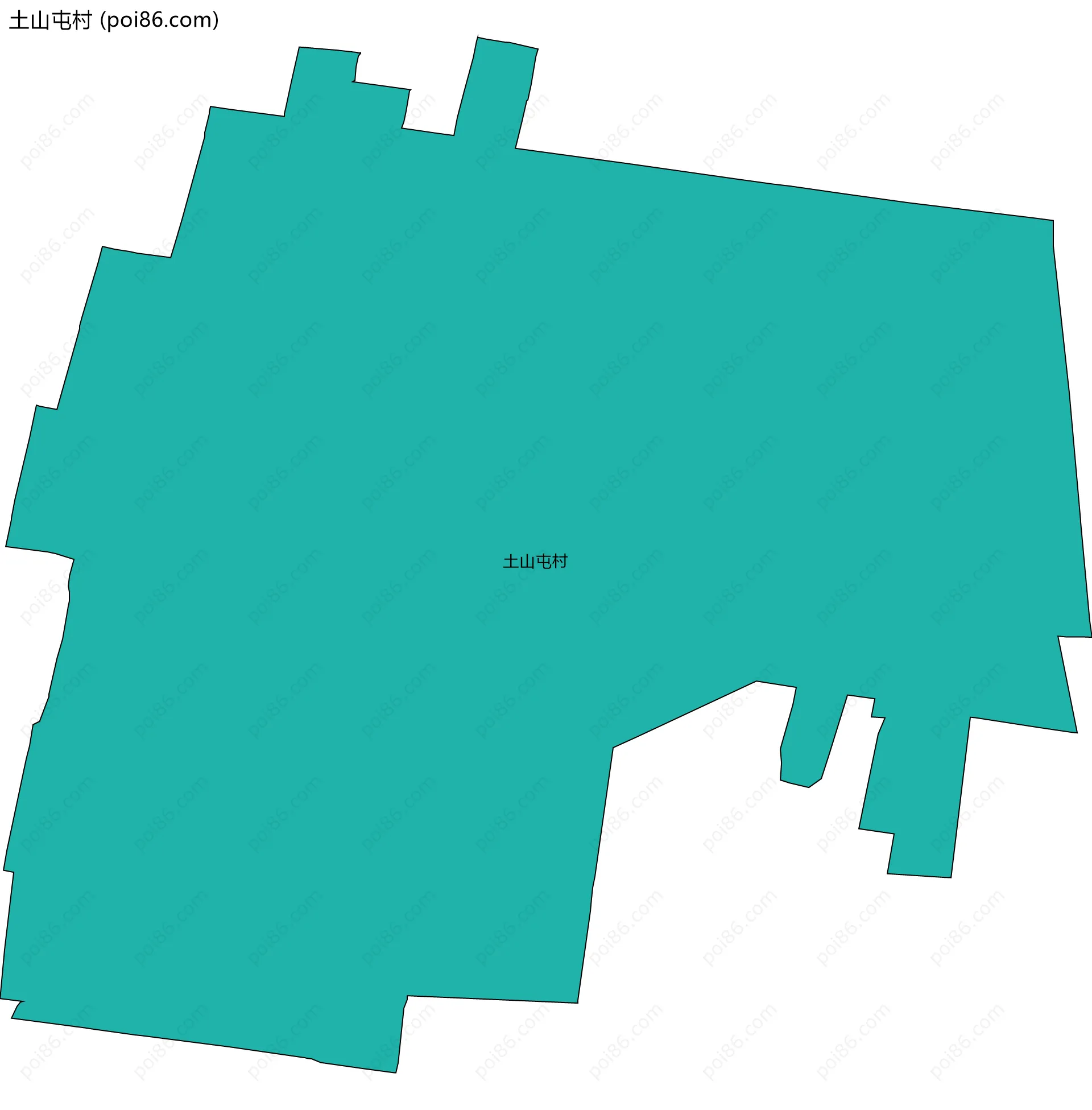 土山屯村边界地图