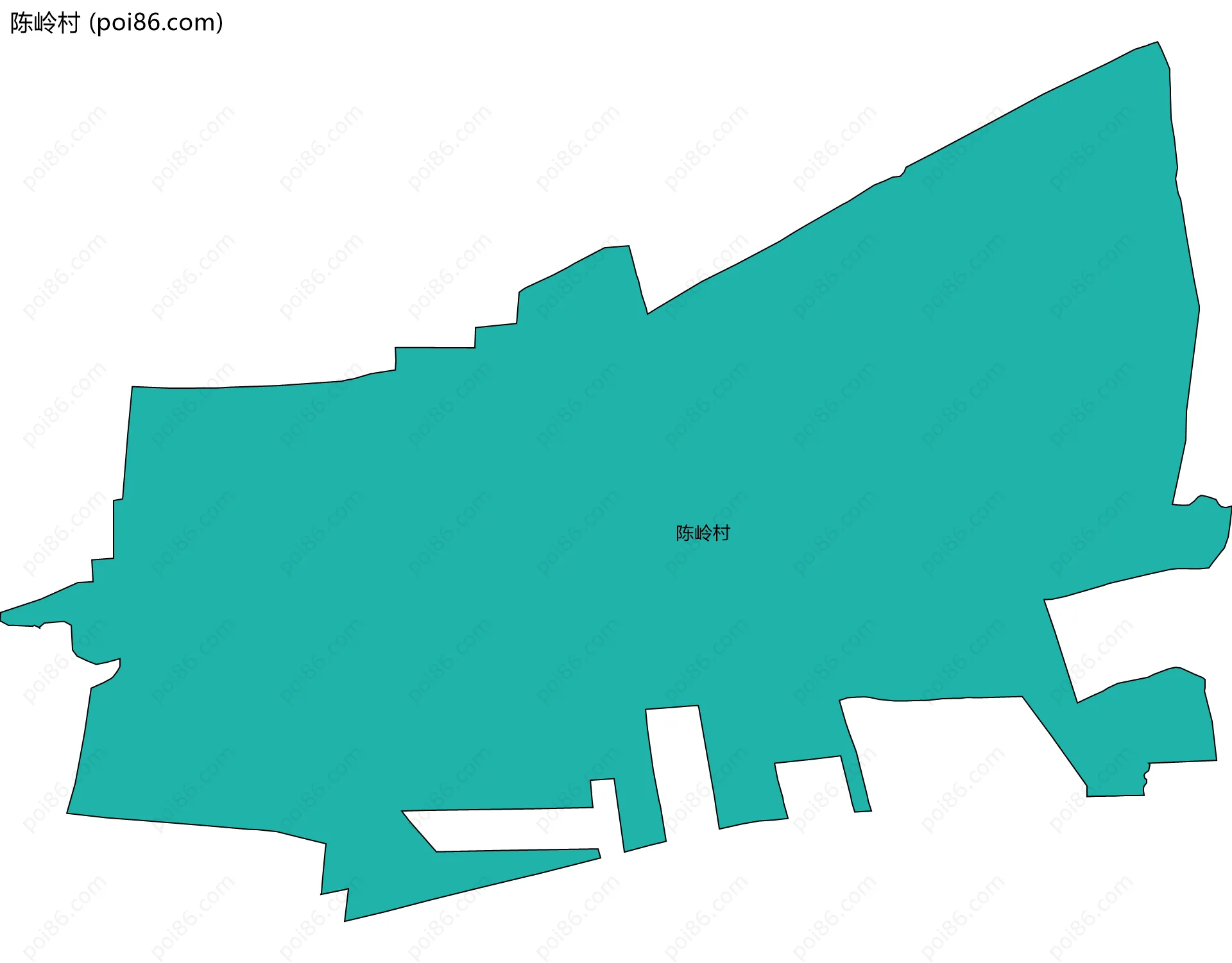 陈岭村边界地图