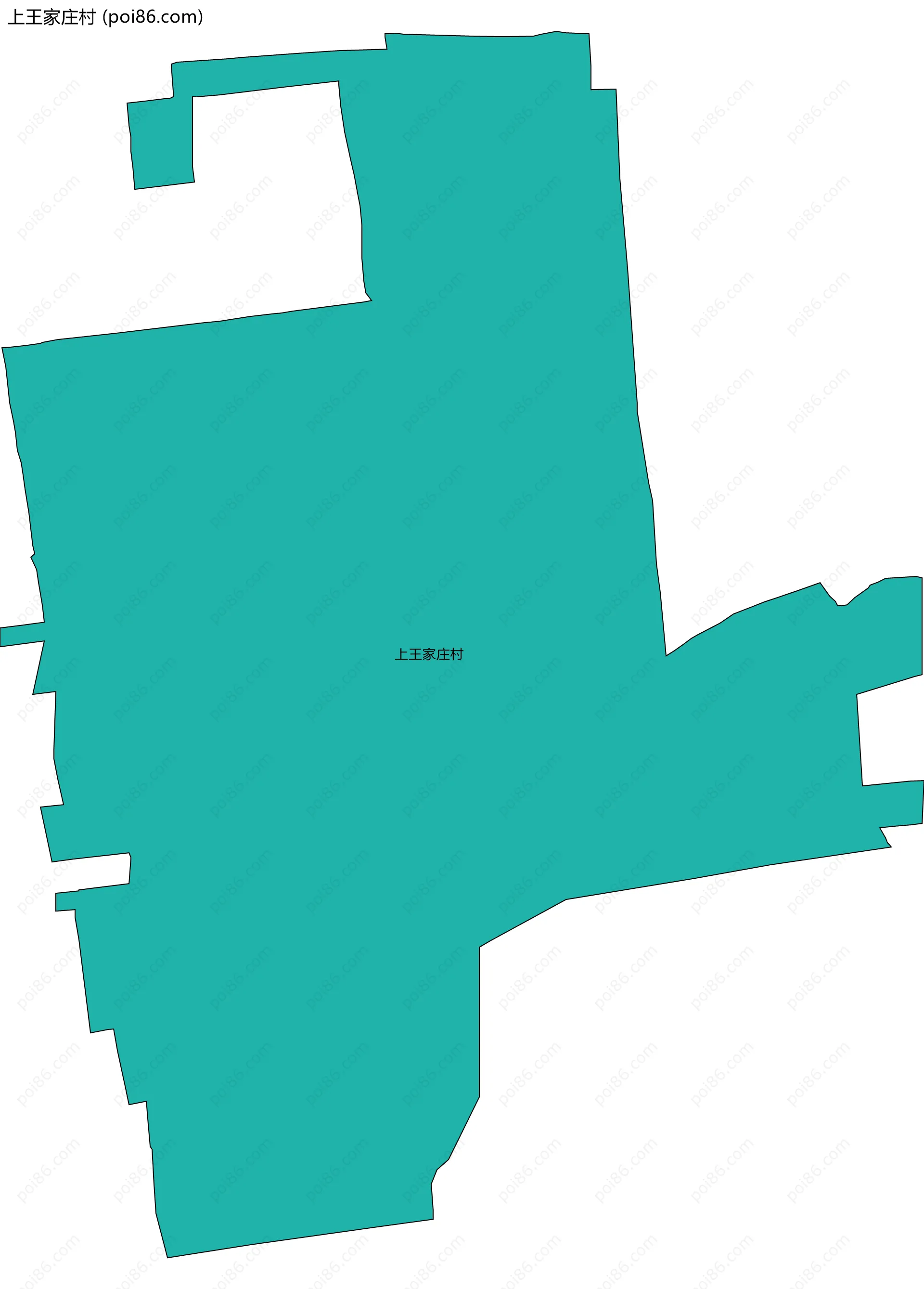 上王家庄村边界地图