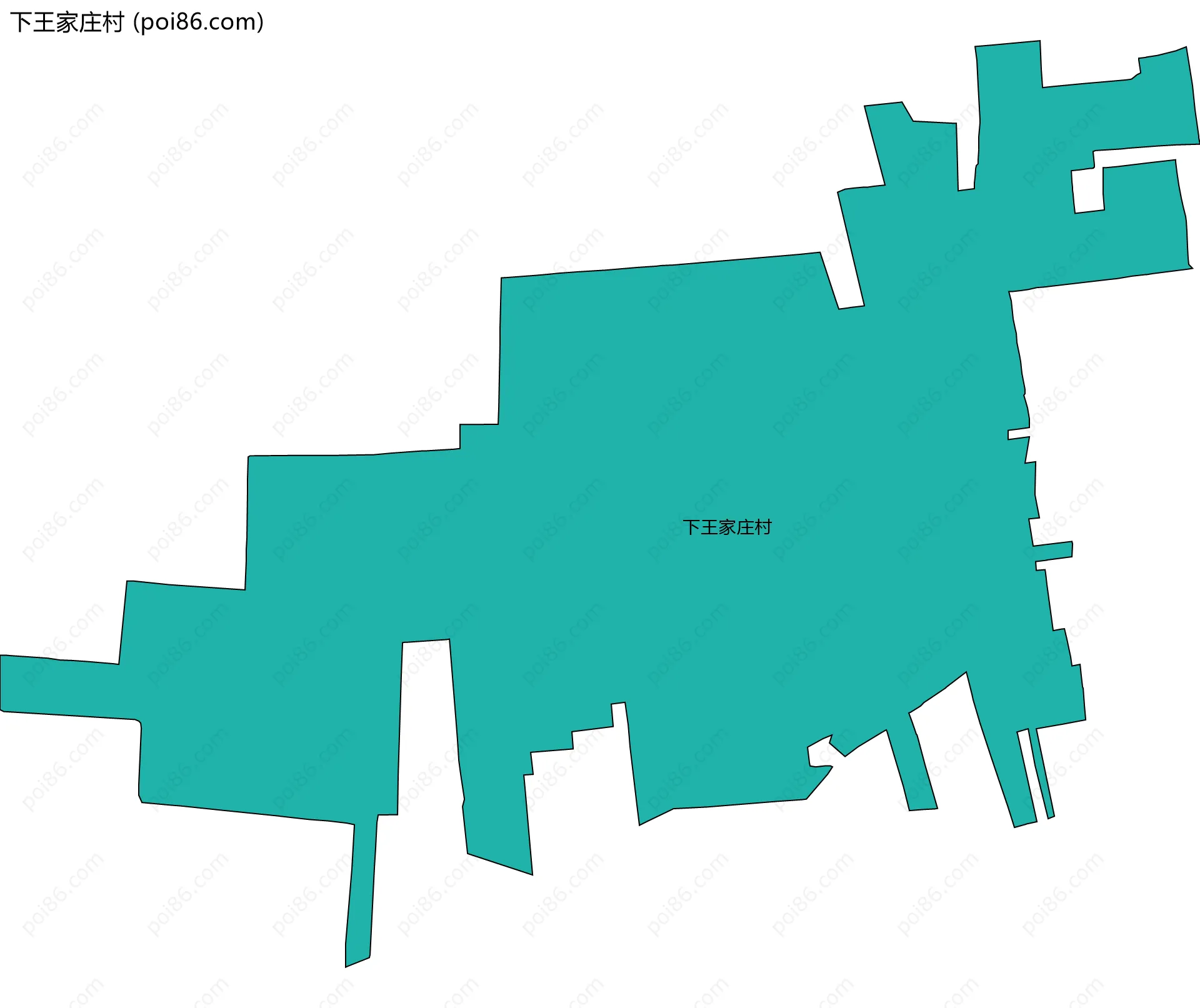 下王家庄村边界地图