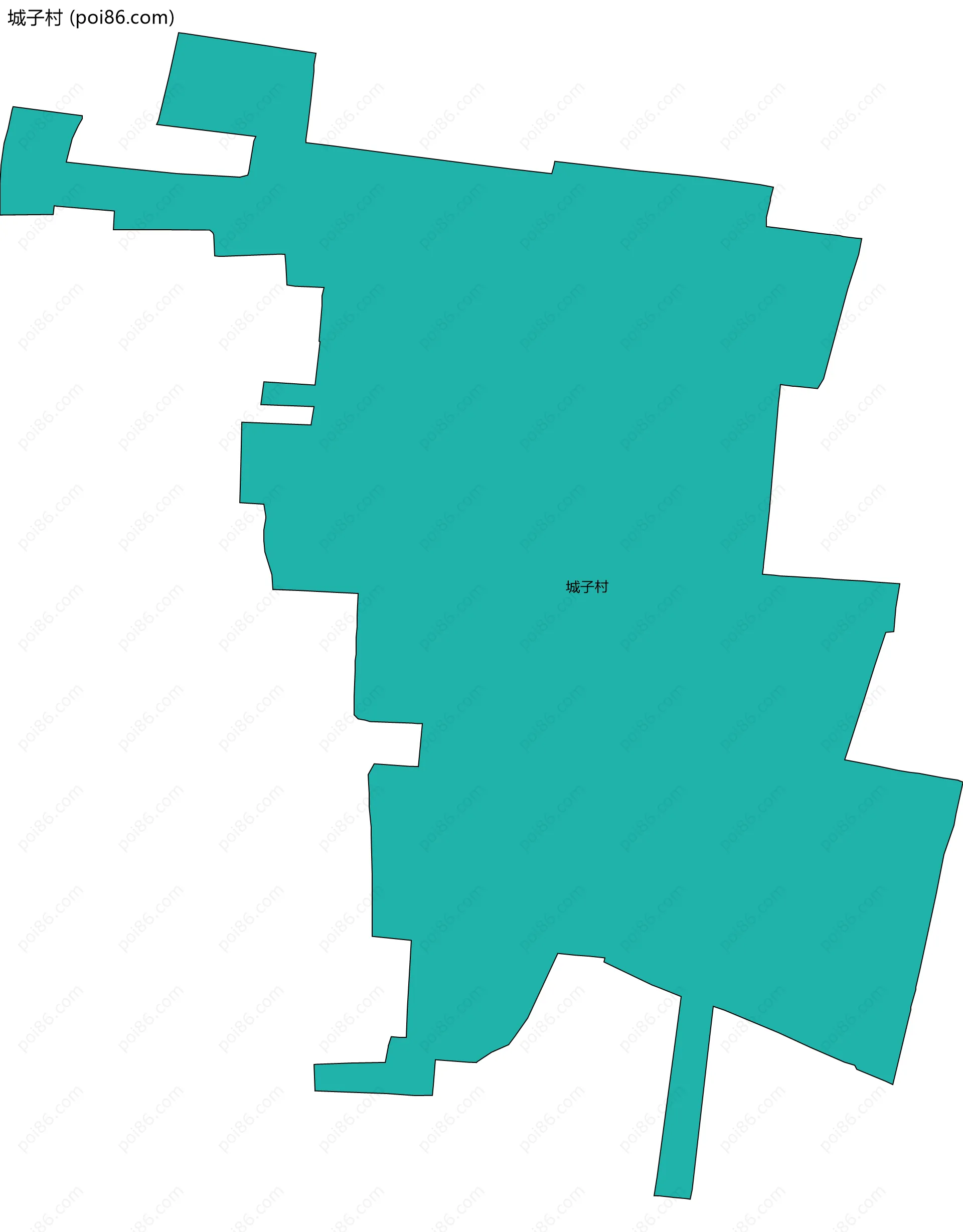 城子村边界地图