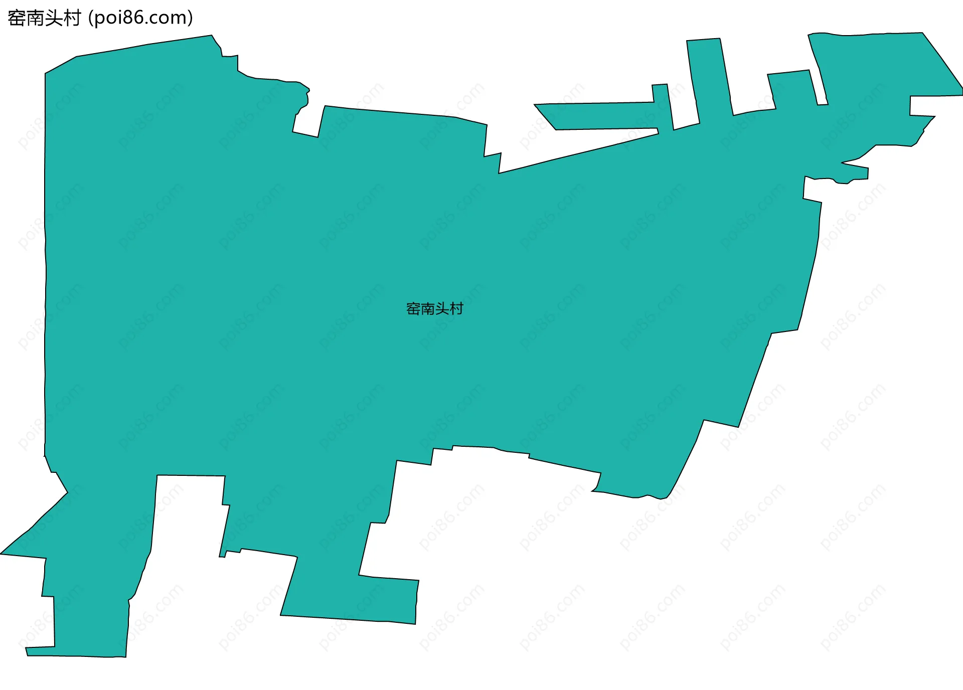 窑南头村边界地图