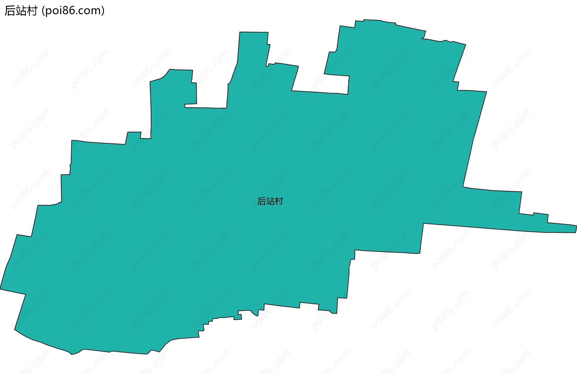 后站村边界地图