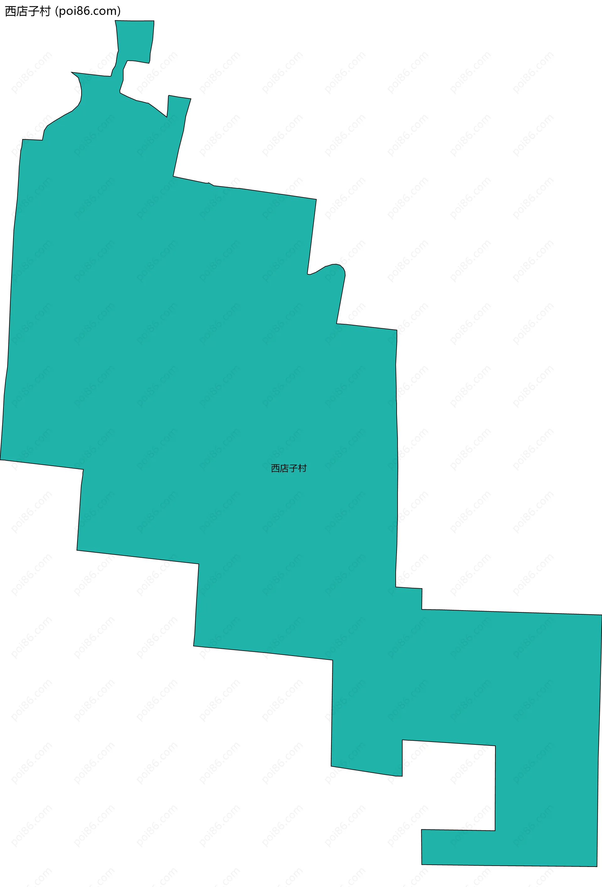 西店子村边界地图