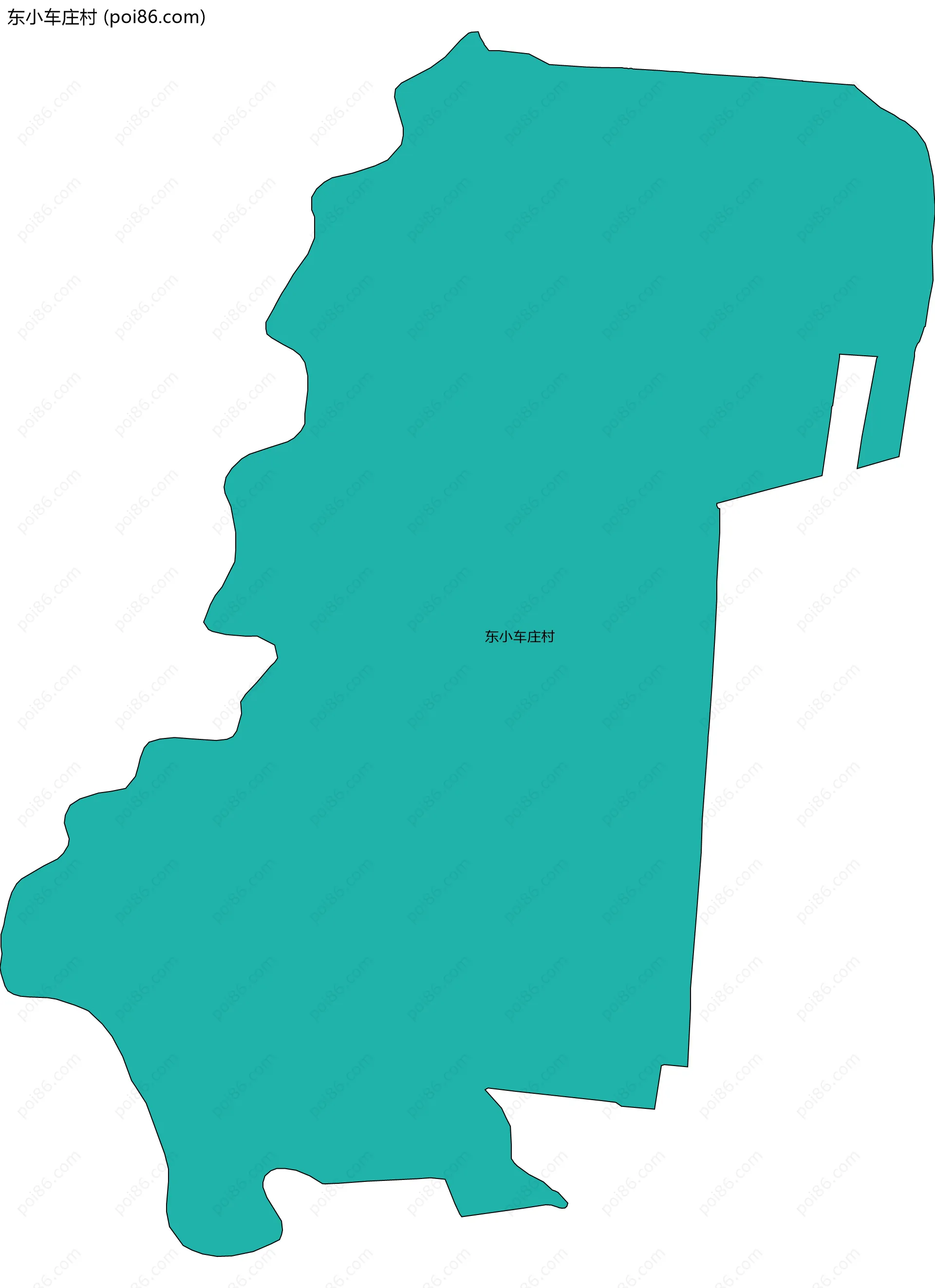 东小车庄村边界地图