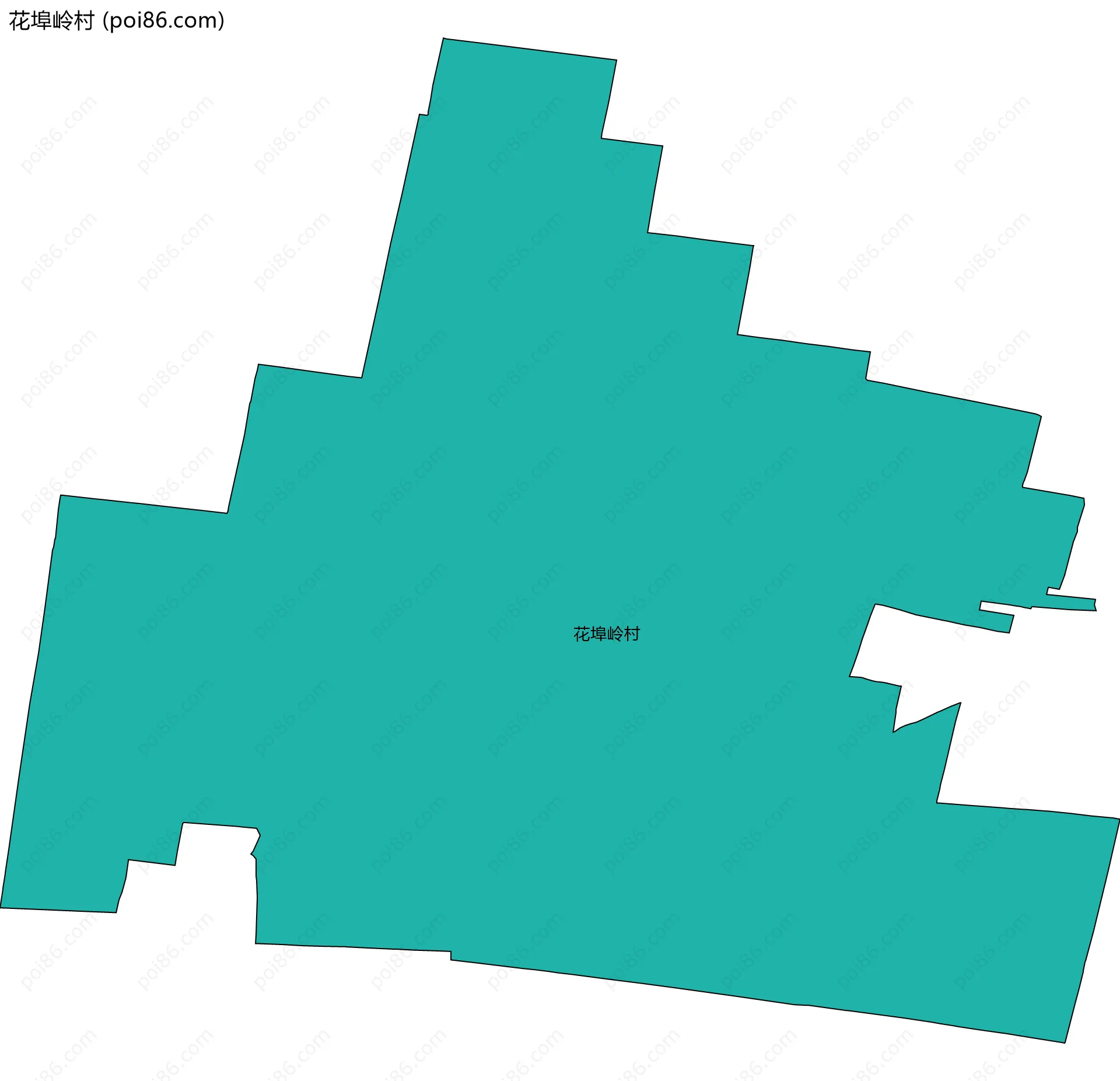 花埠岭村边界地图