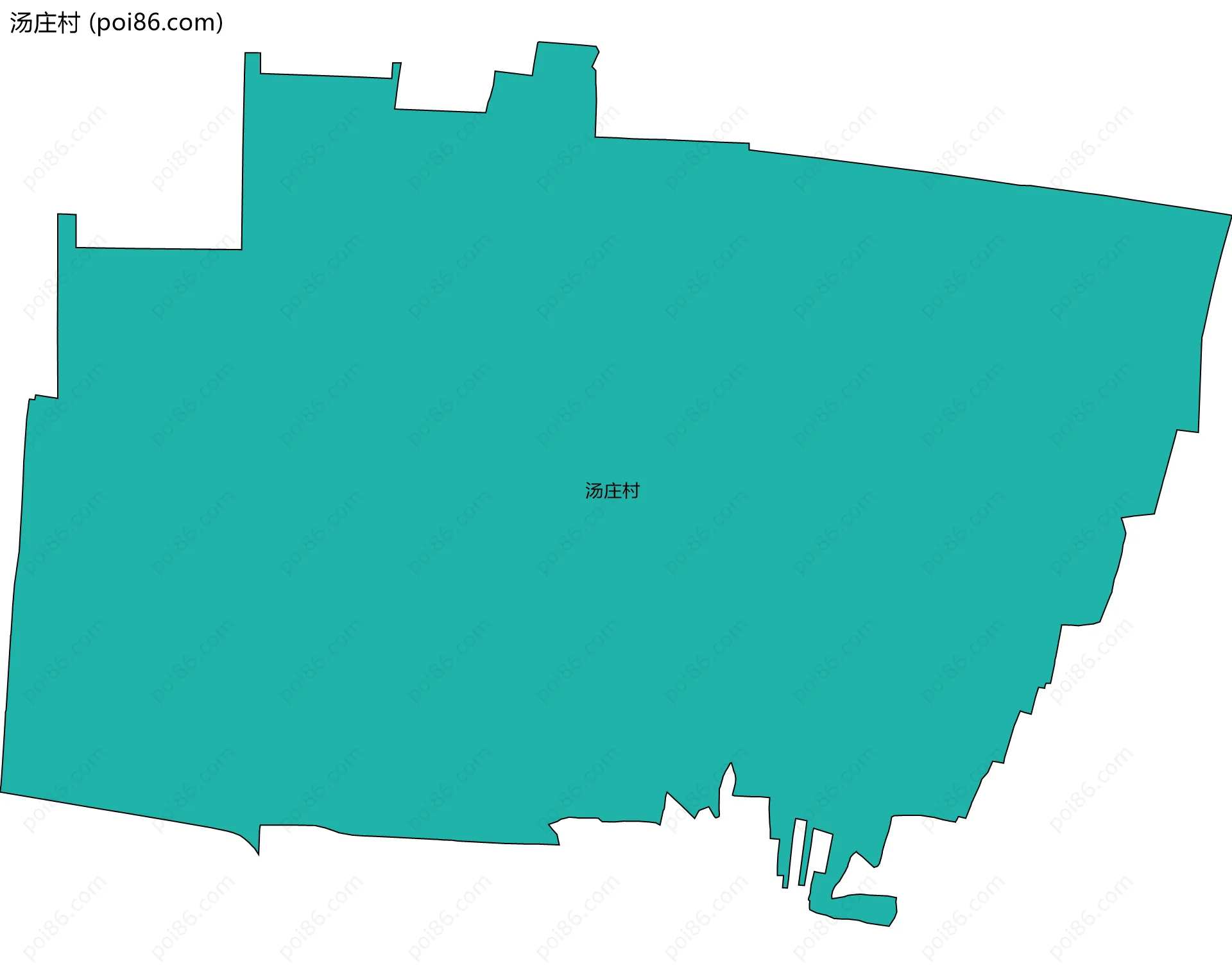 汤庄村边界地图