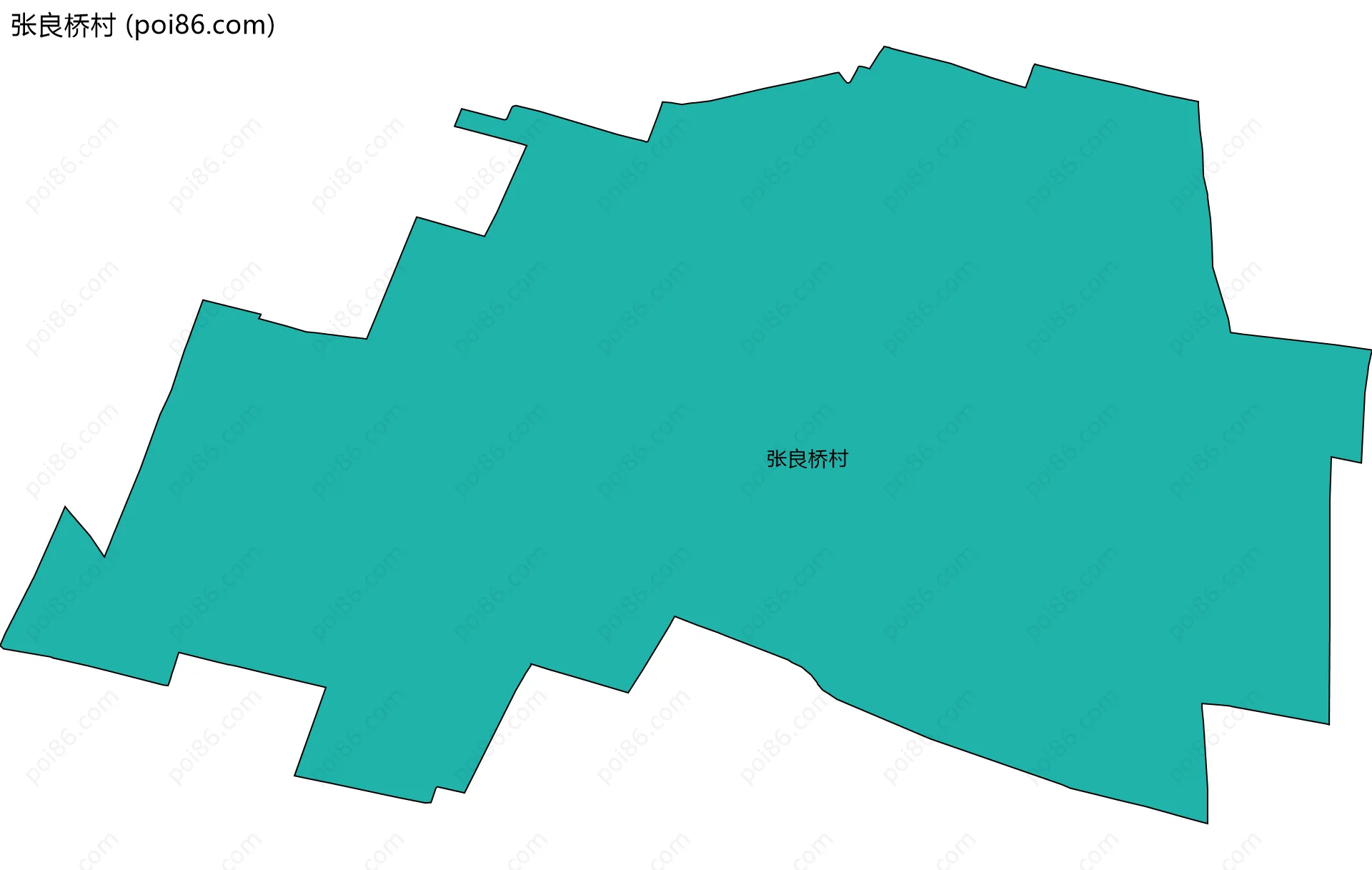 张良桥村边界地图