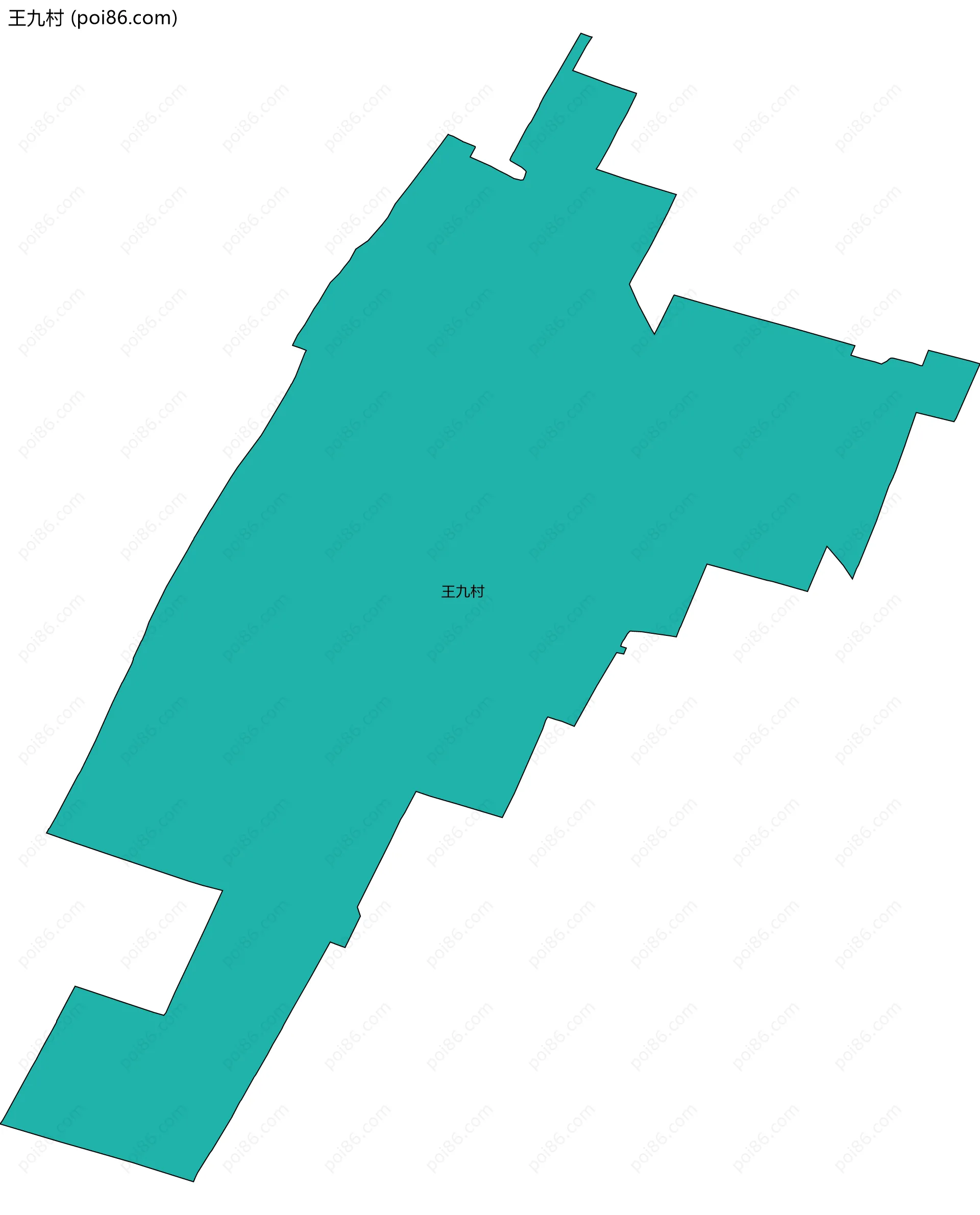 王九村边界地图