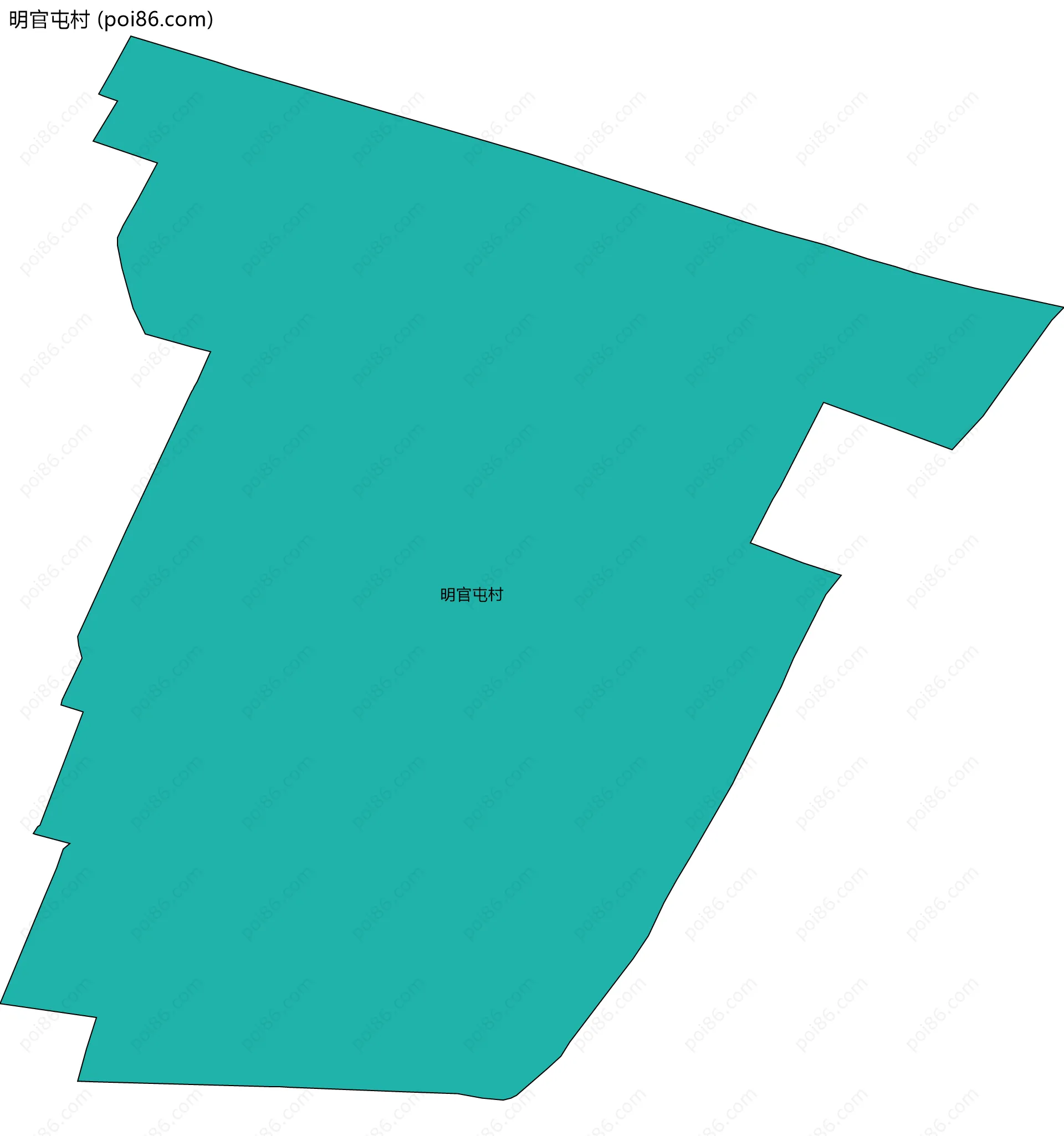 明官屯村边界地图