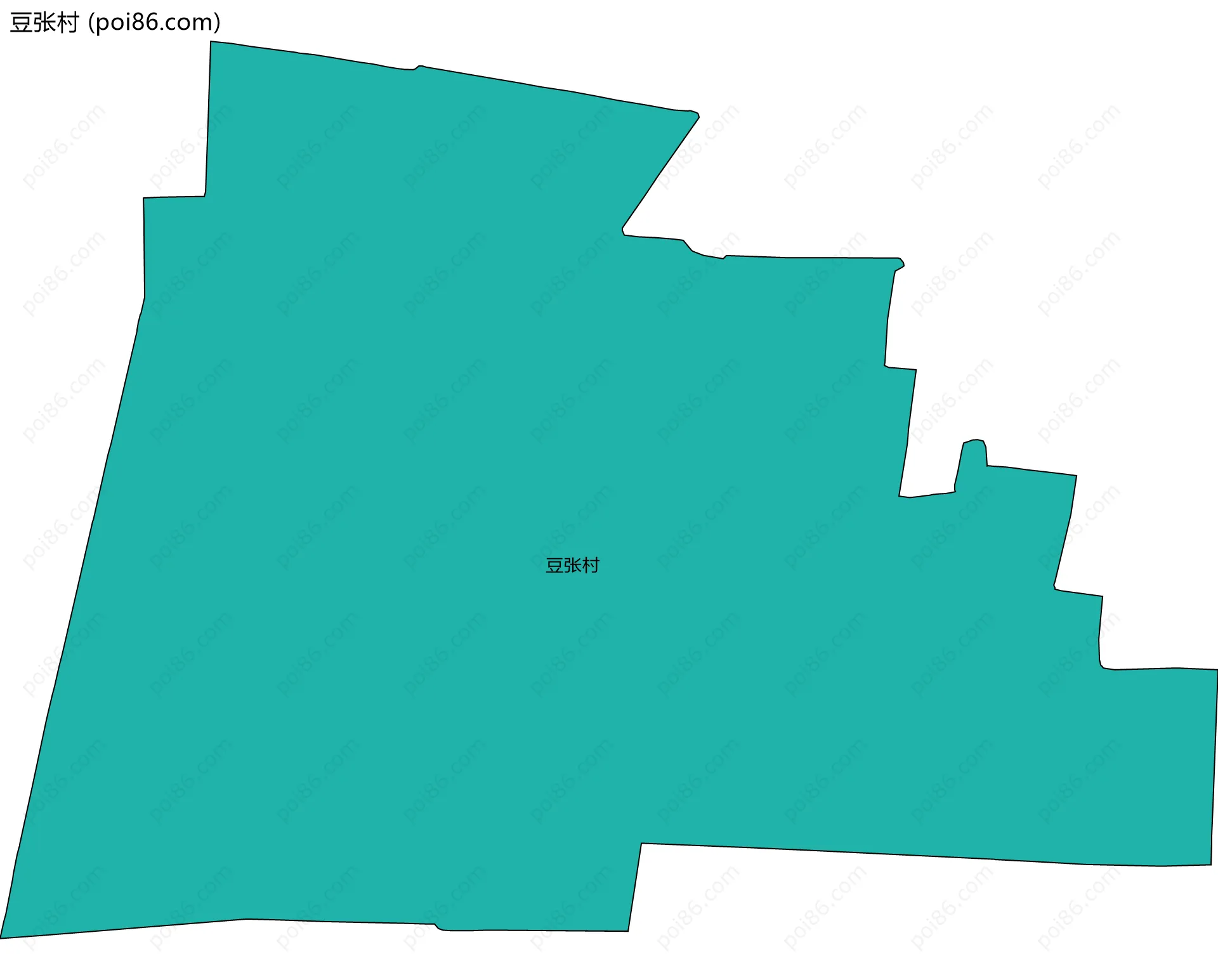 豆张村边界地图