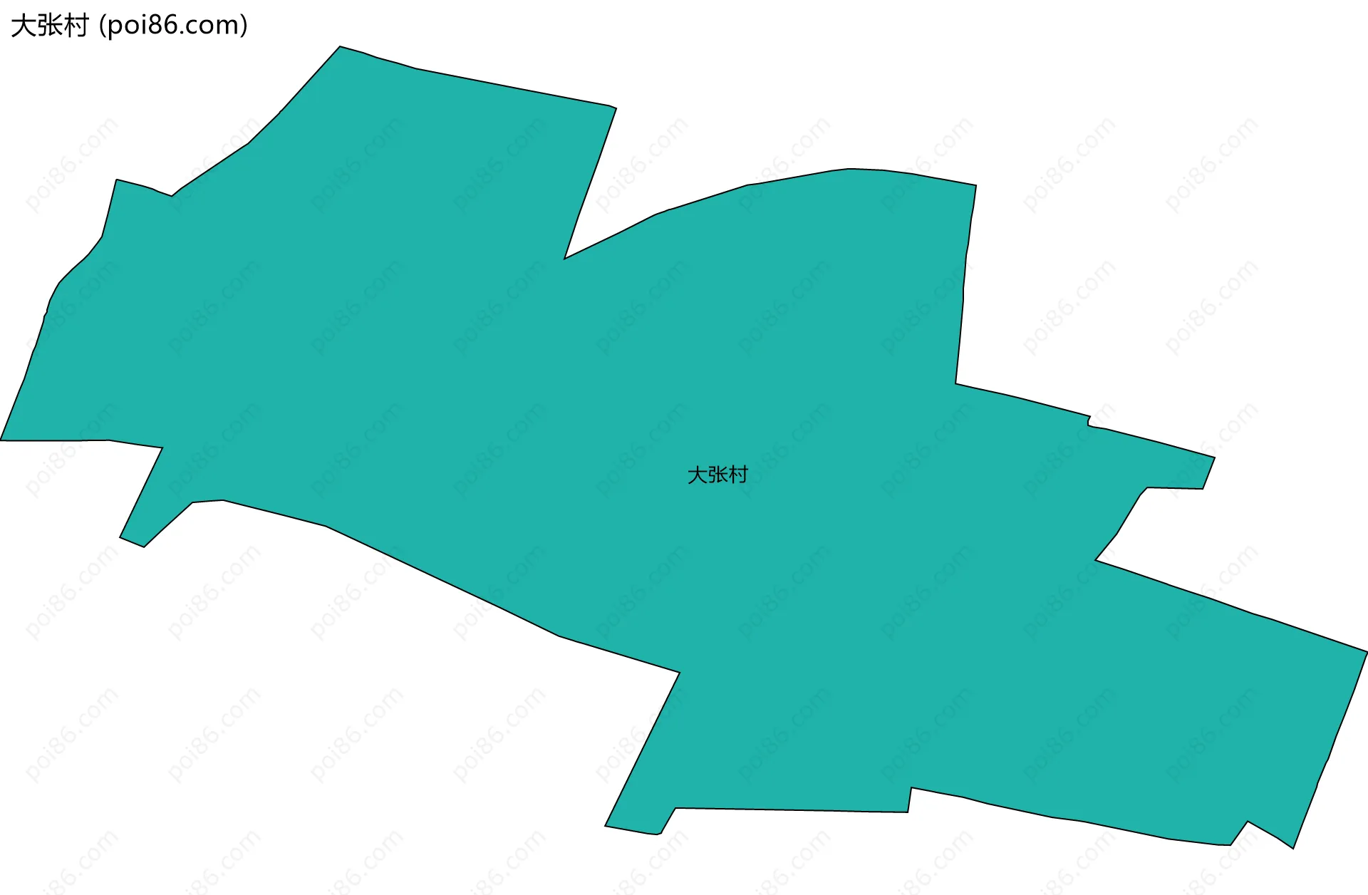 大张村边界地图