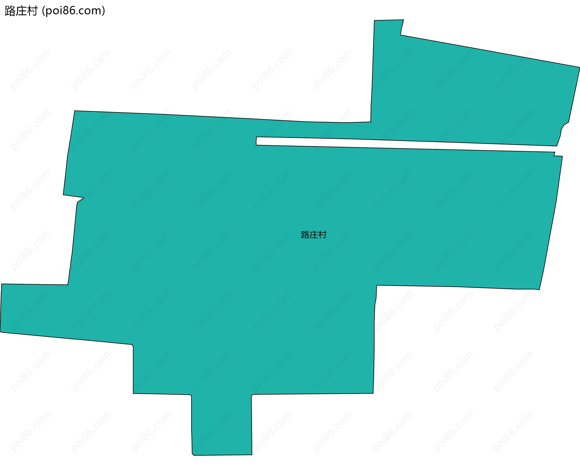 路庄村边界地图
