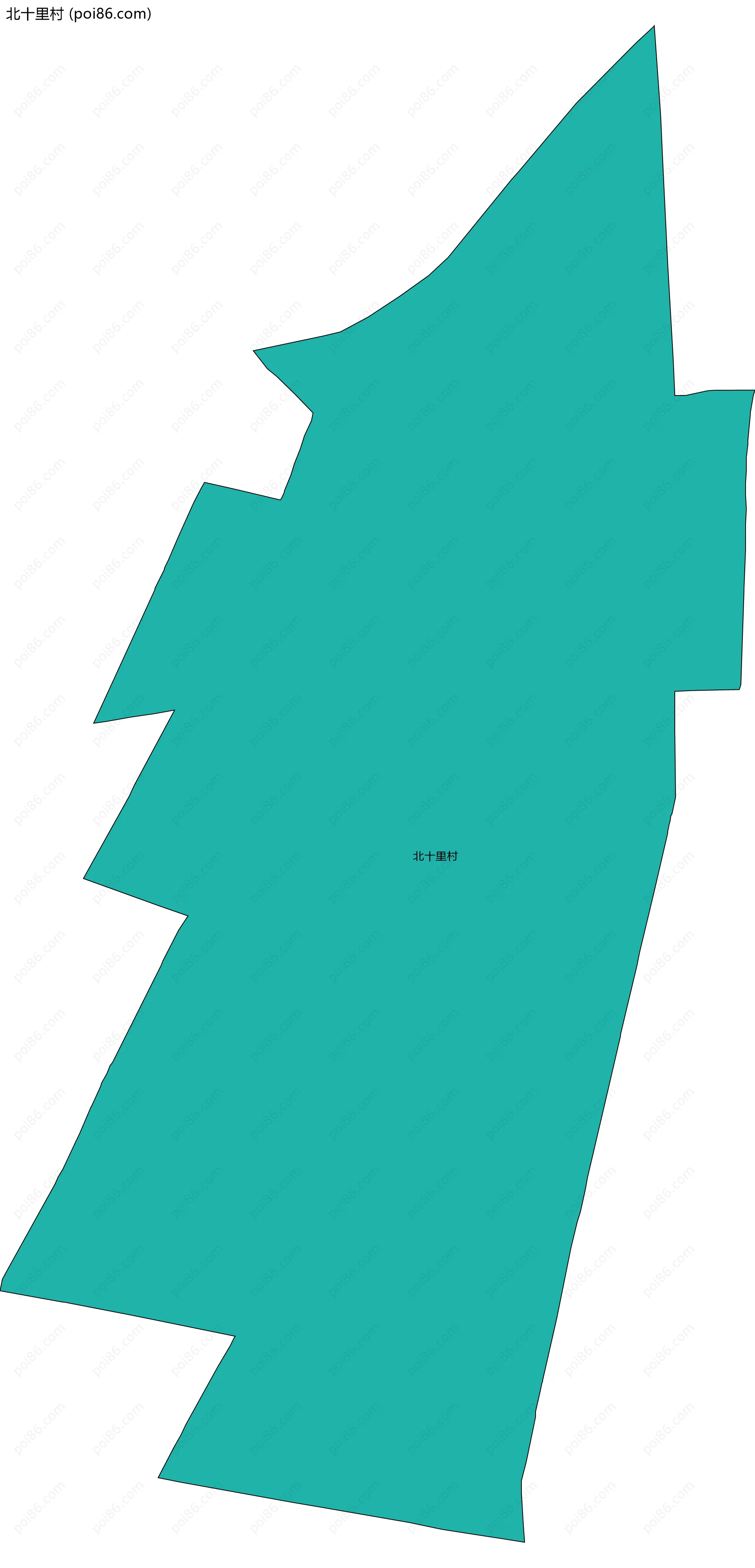 北十里村边界地图