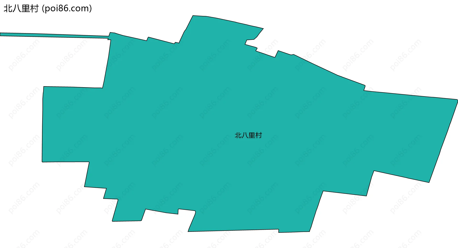 北八里村边界地图