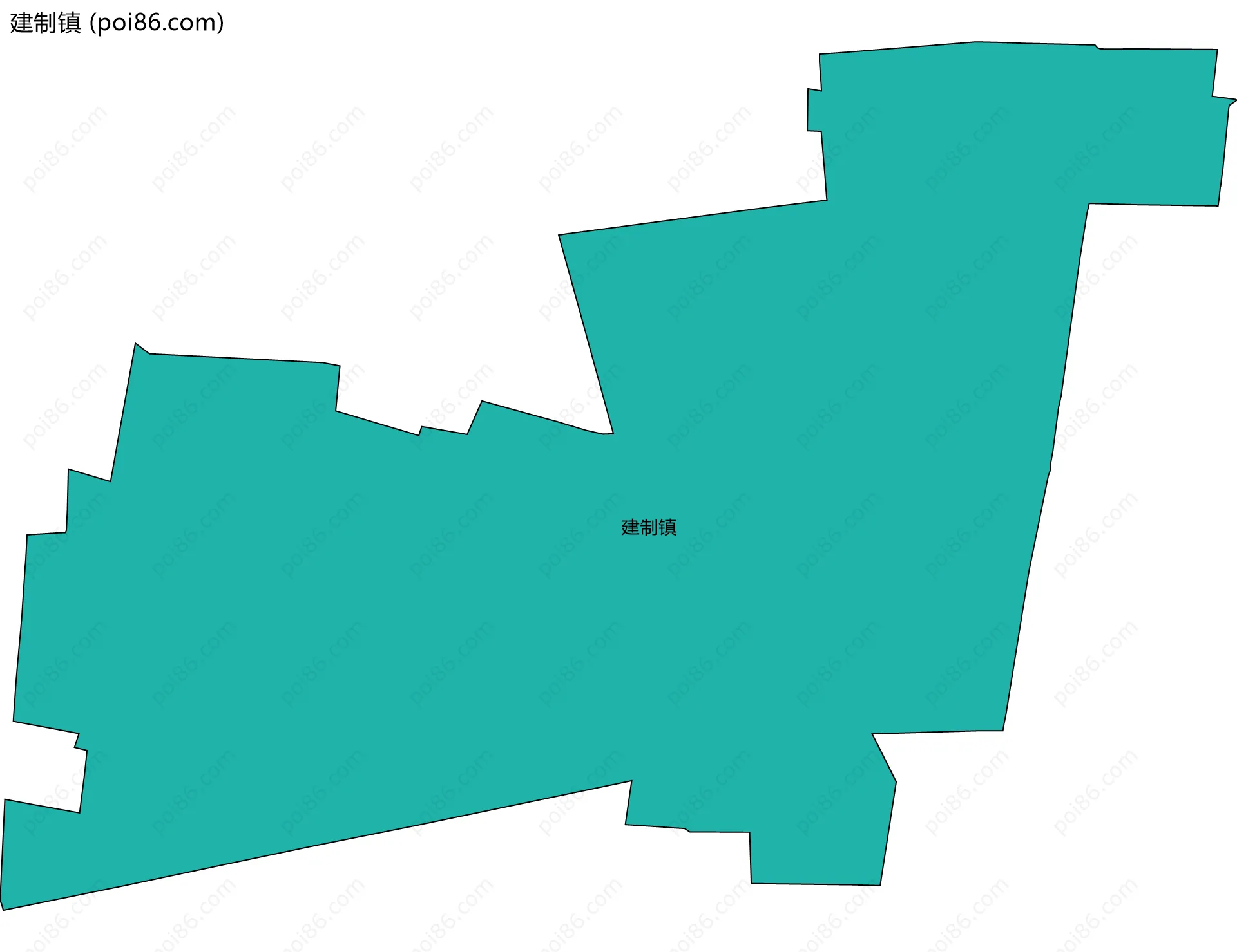 建制镇边界地图