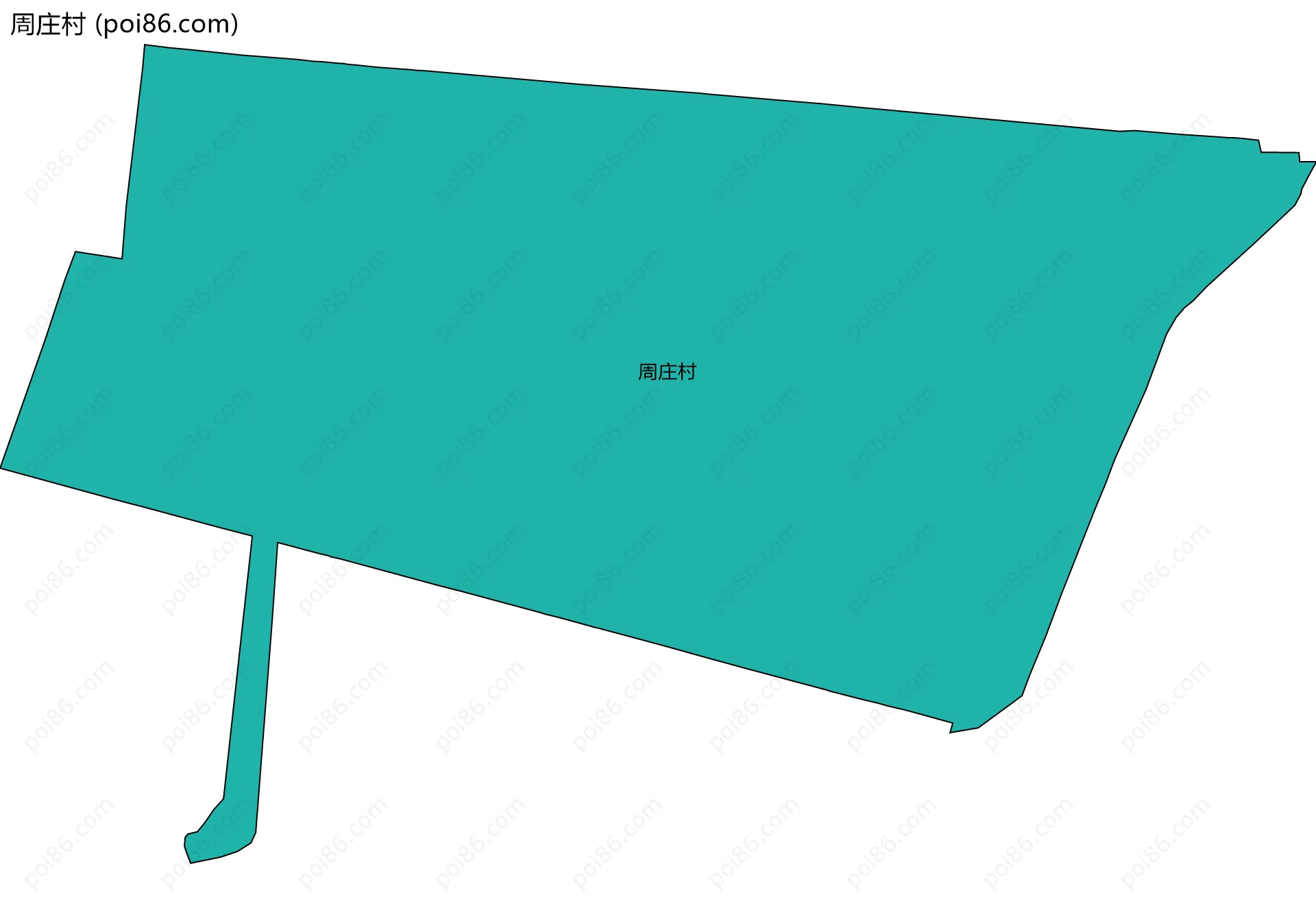 周庄村边界地图