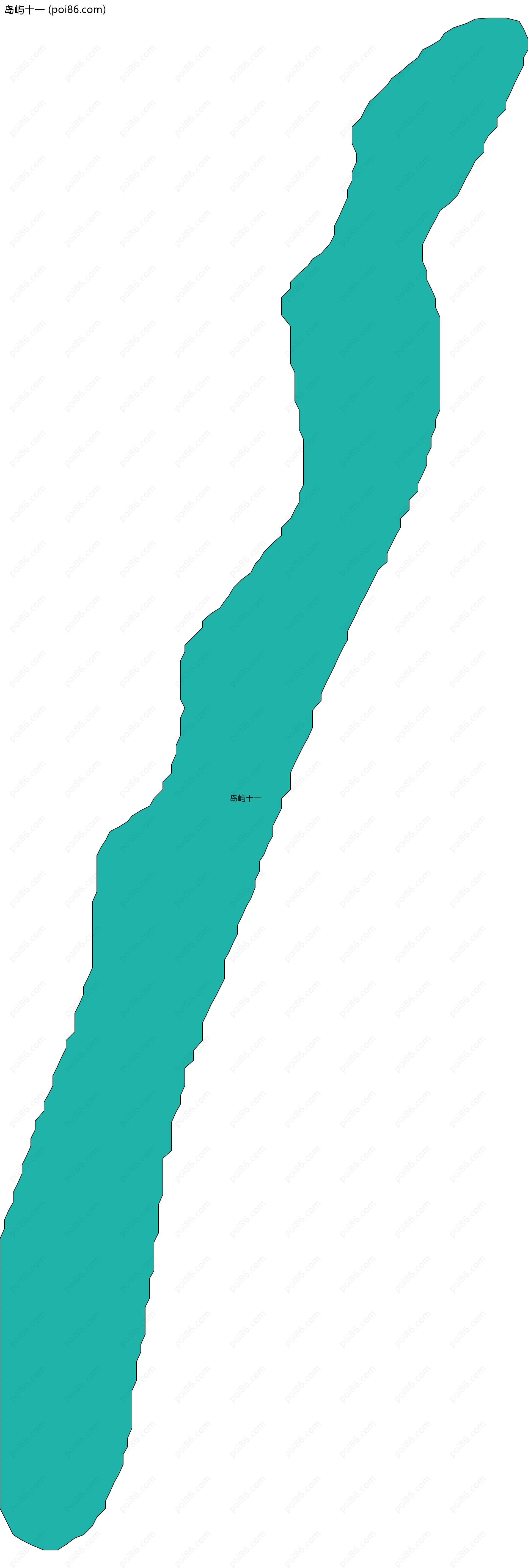 岛屿十一边界地图(五级行政区划)