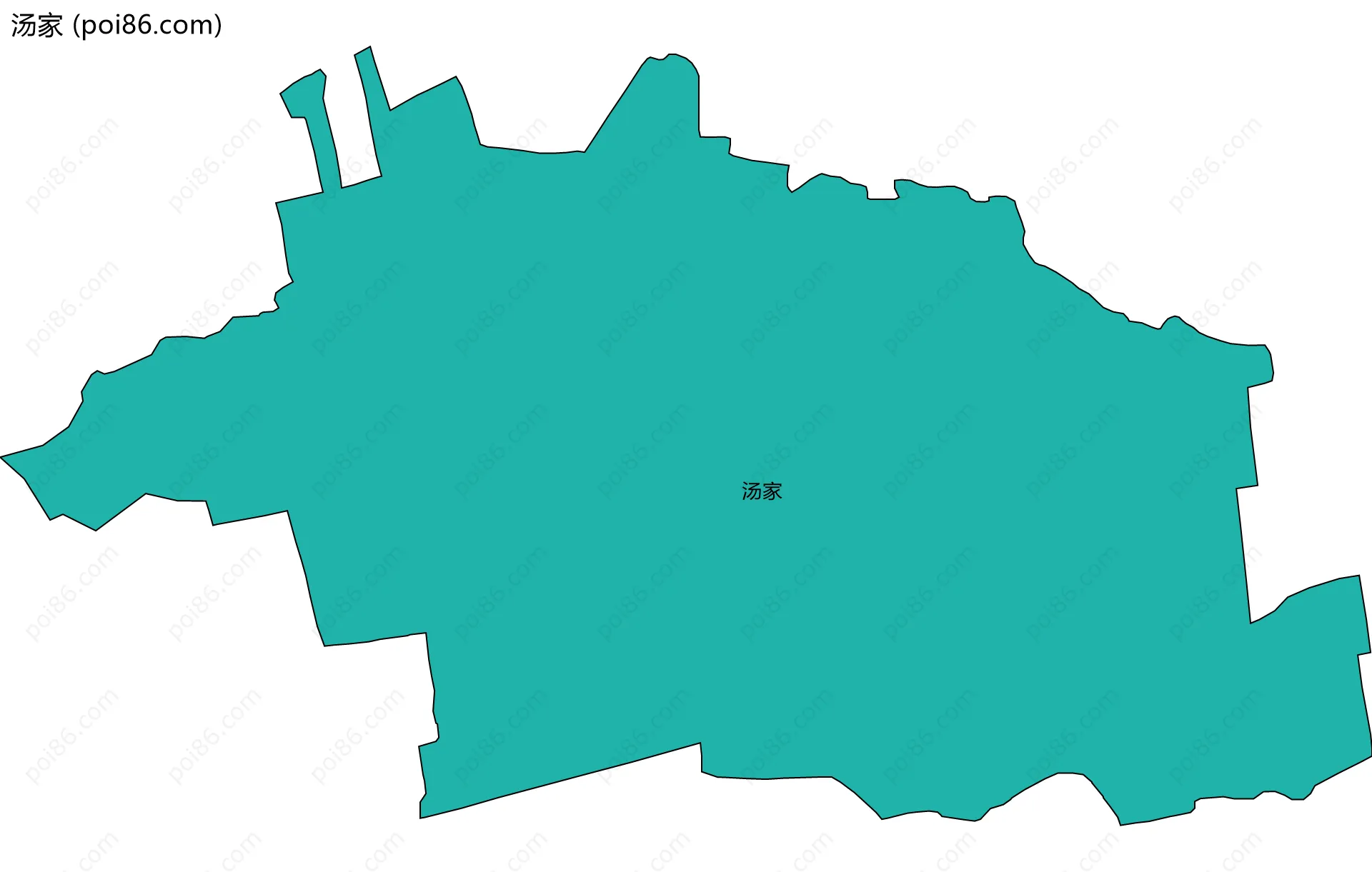 汤家边界地图