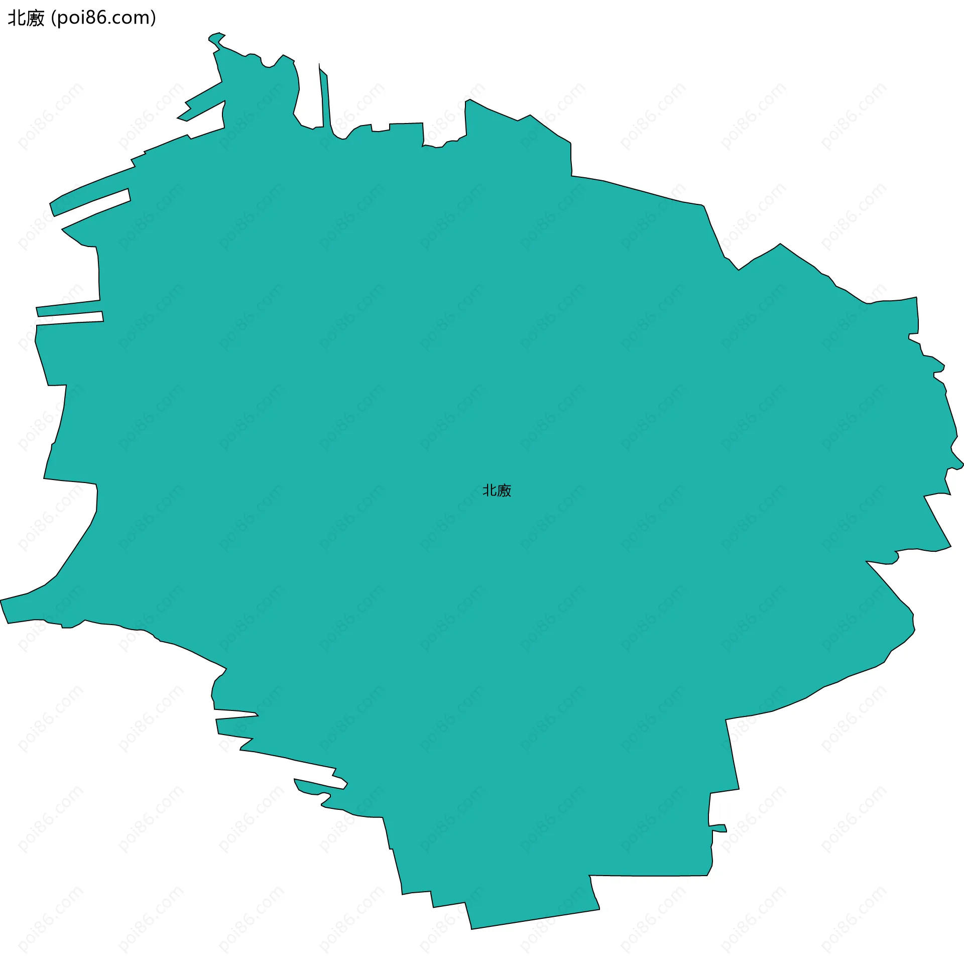 北廒边界地图