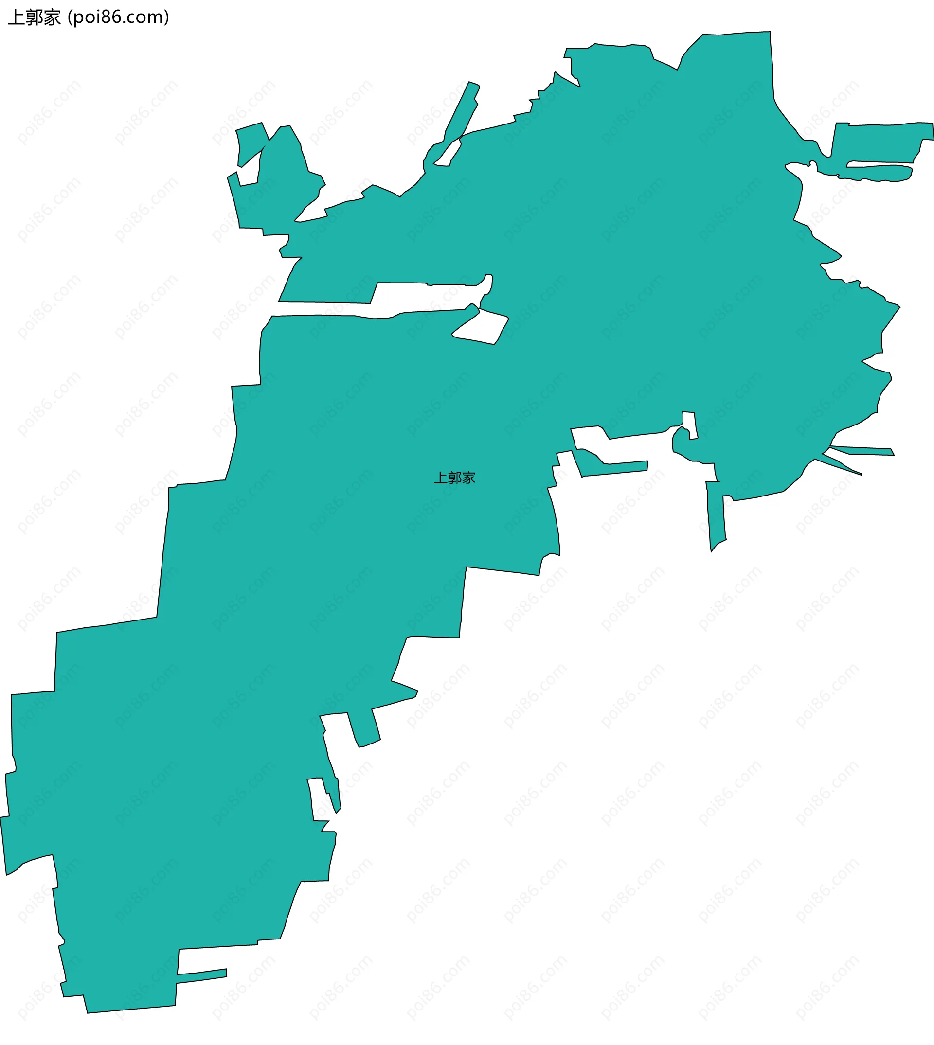 上郭家边界地图