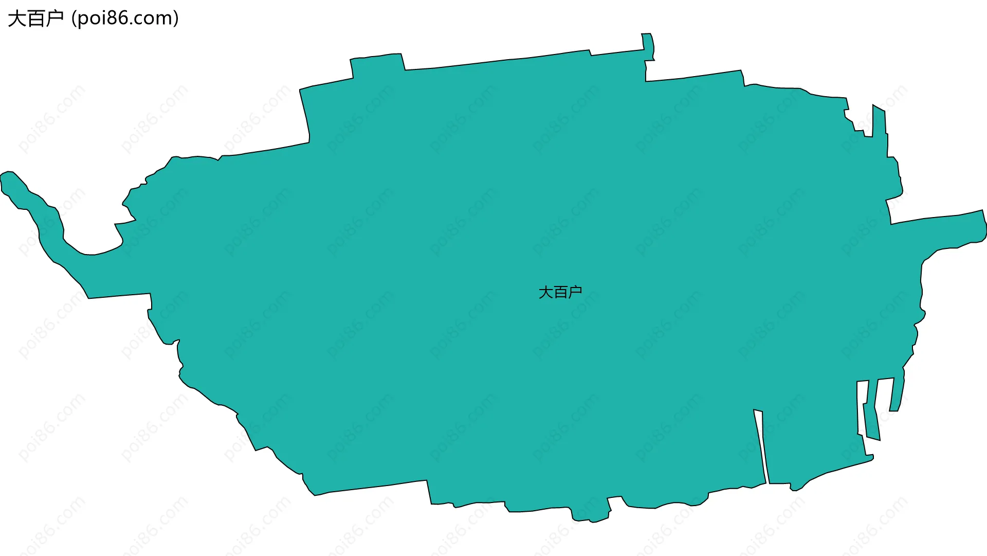 大百户边界地图