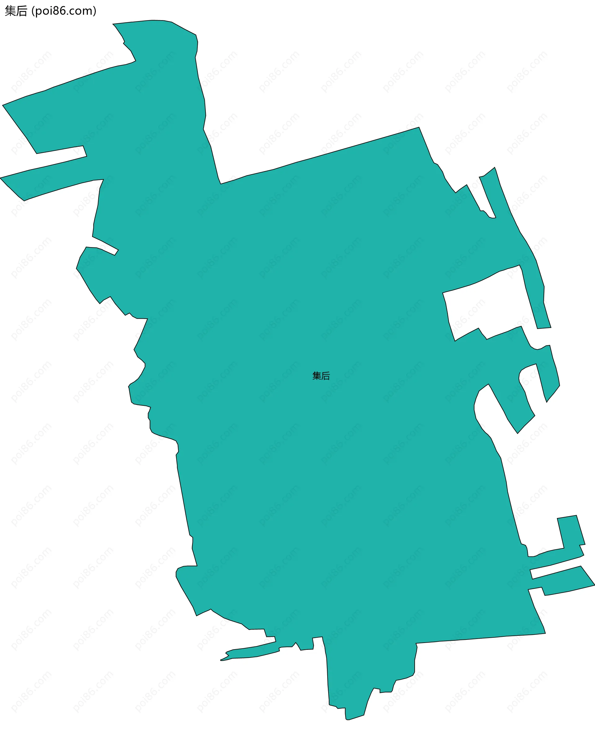 集后边界地图