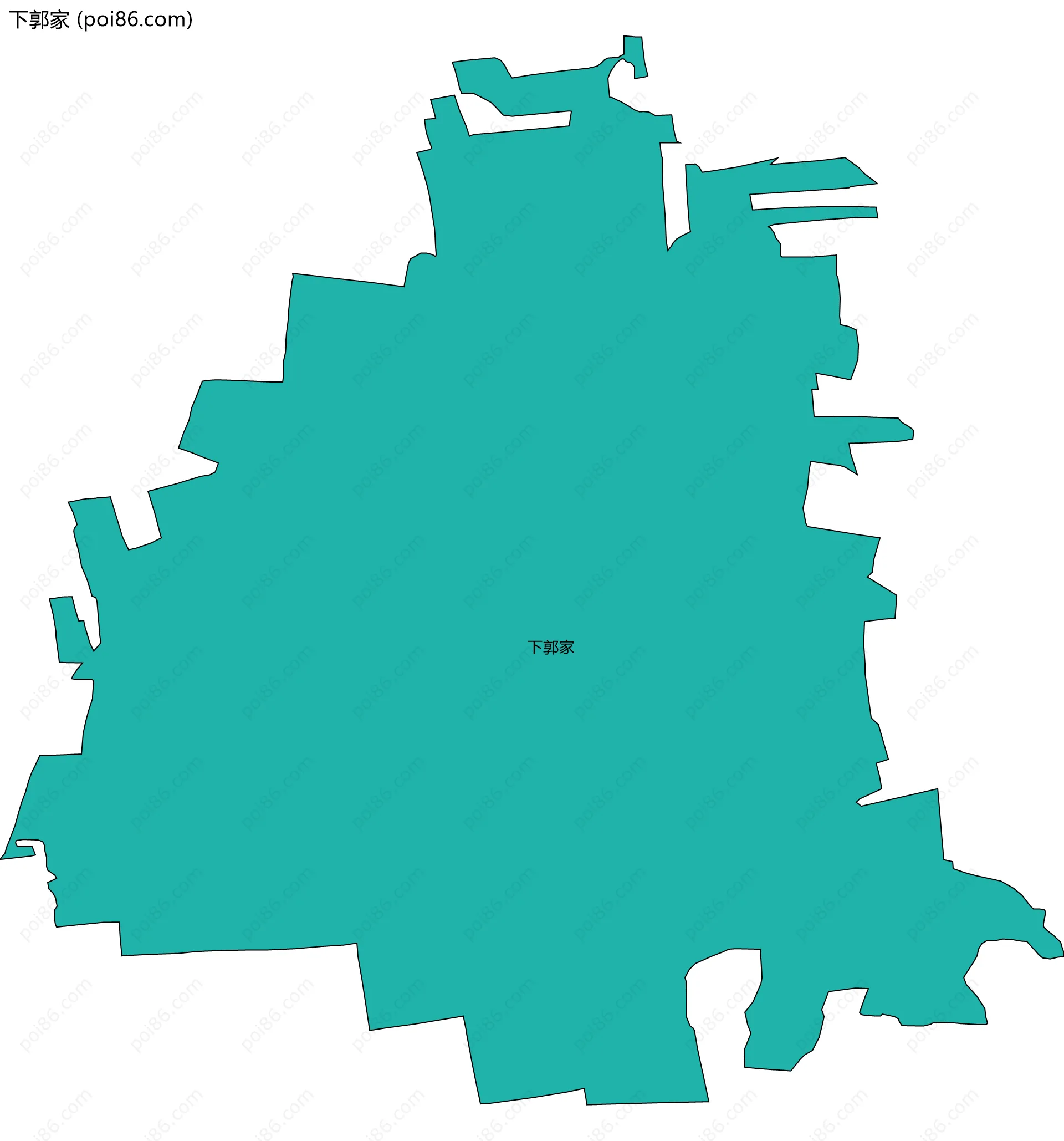 下郭家边界地图