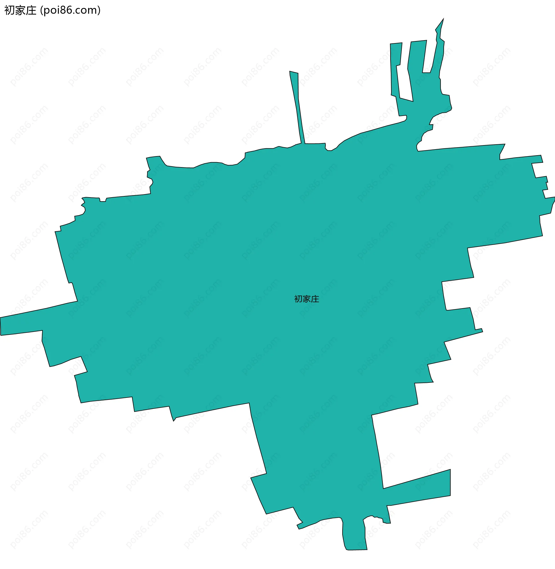 初家庄边界地图