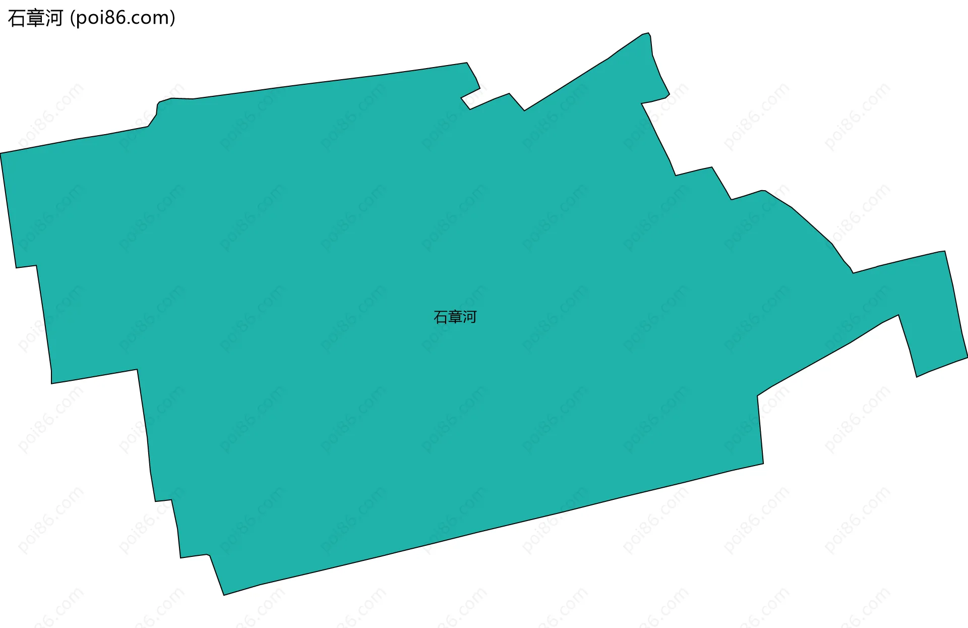 石章河边界地图