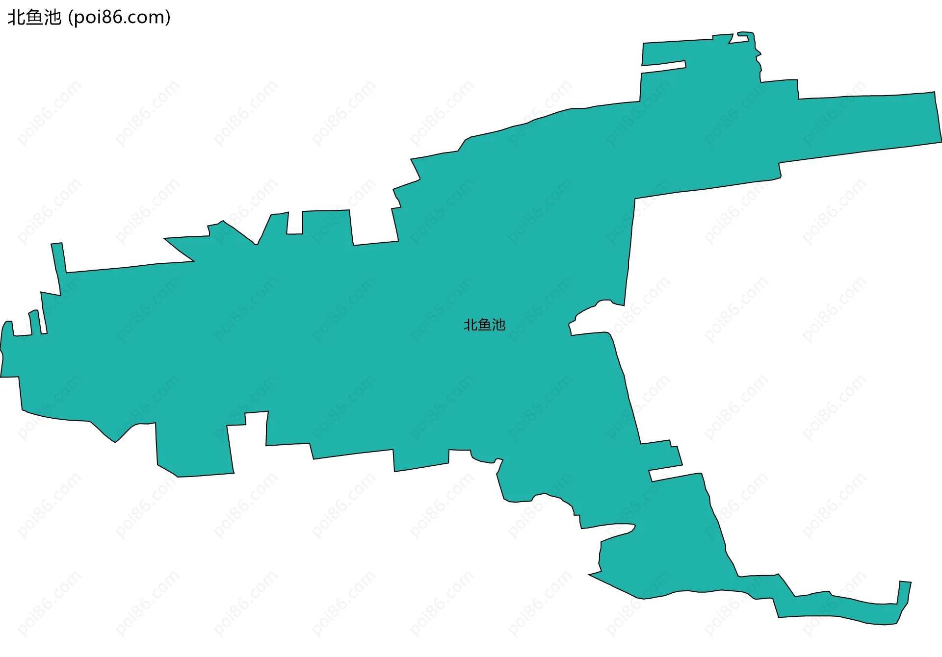 北鱼池边界地图