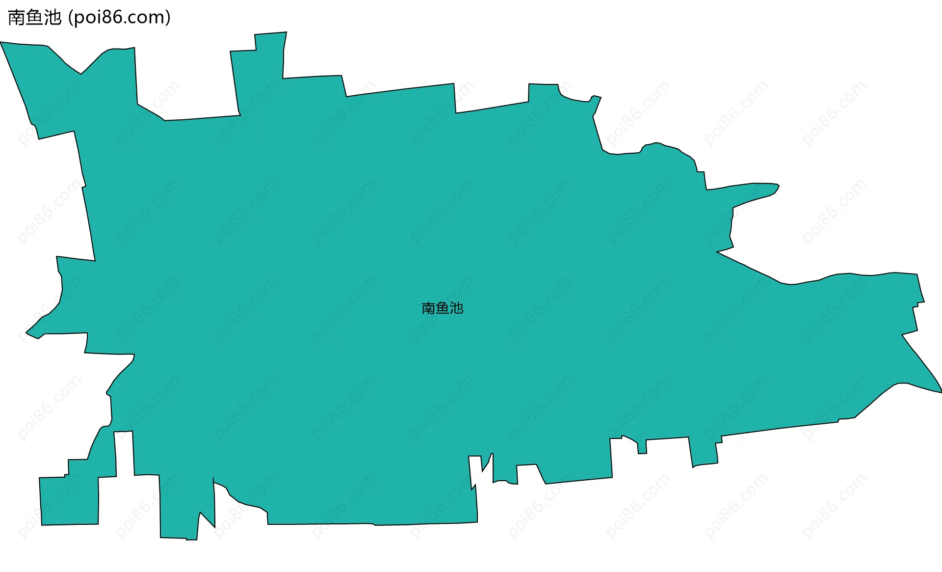 南鱼池边界地图