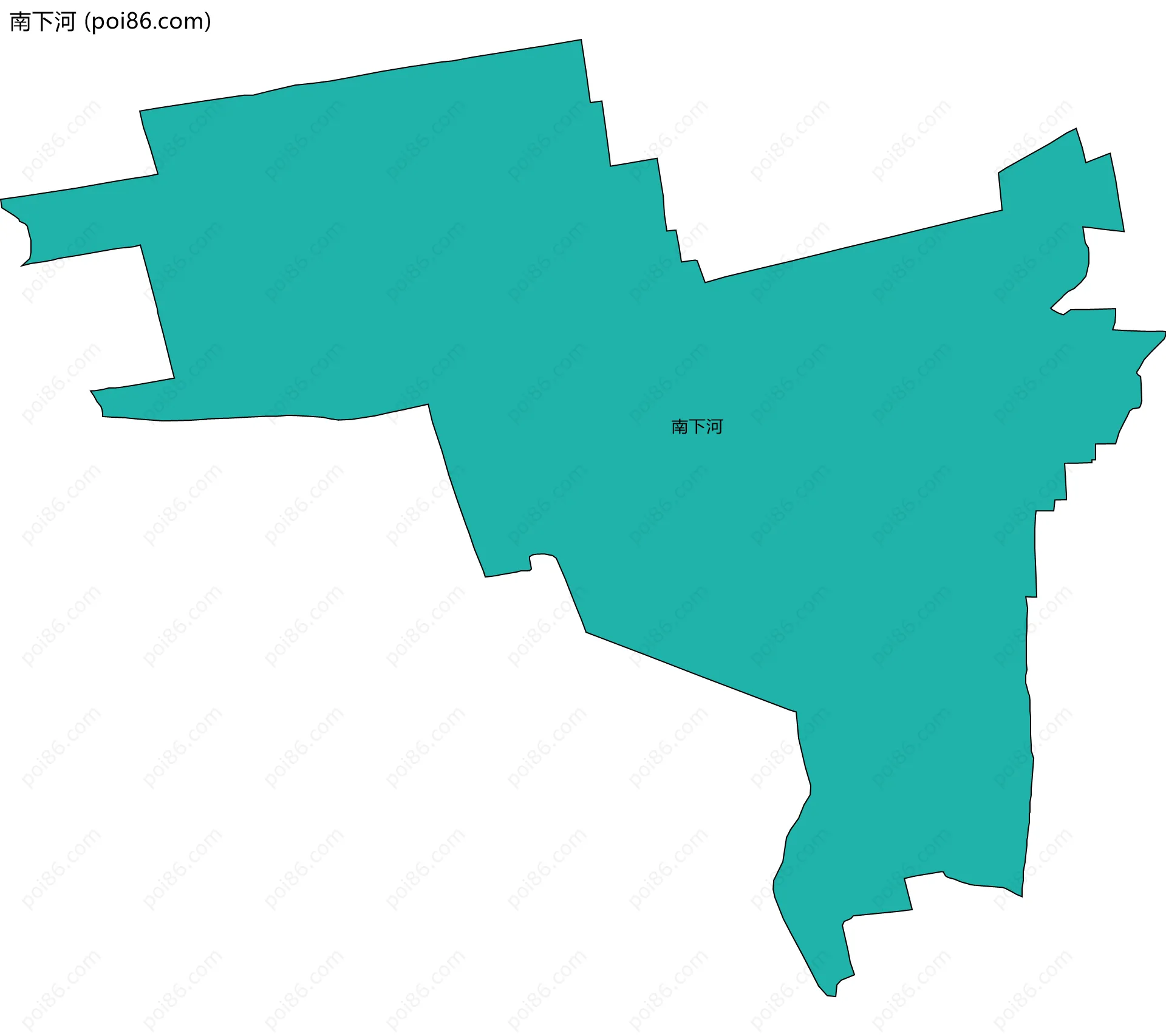南下河边界地图