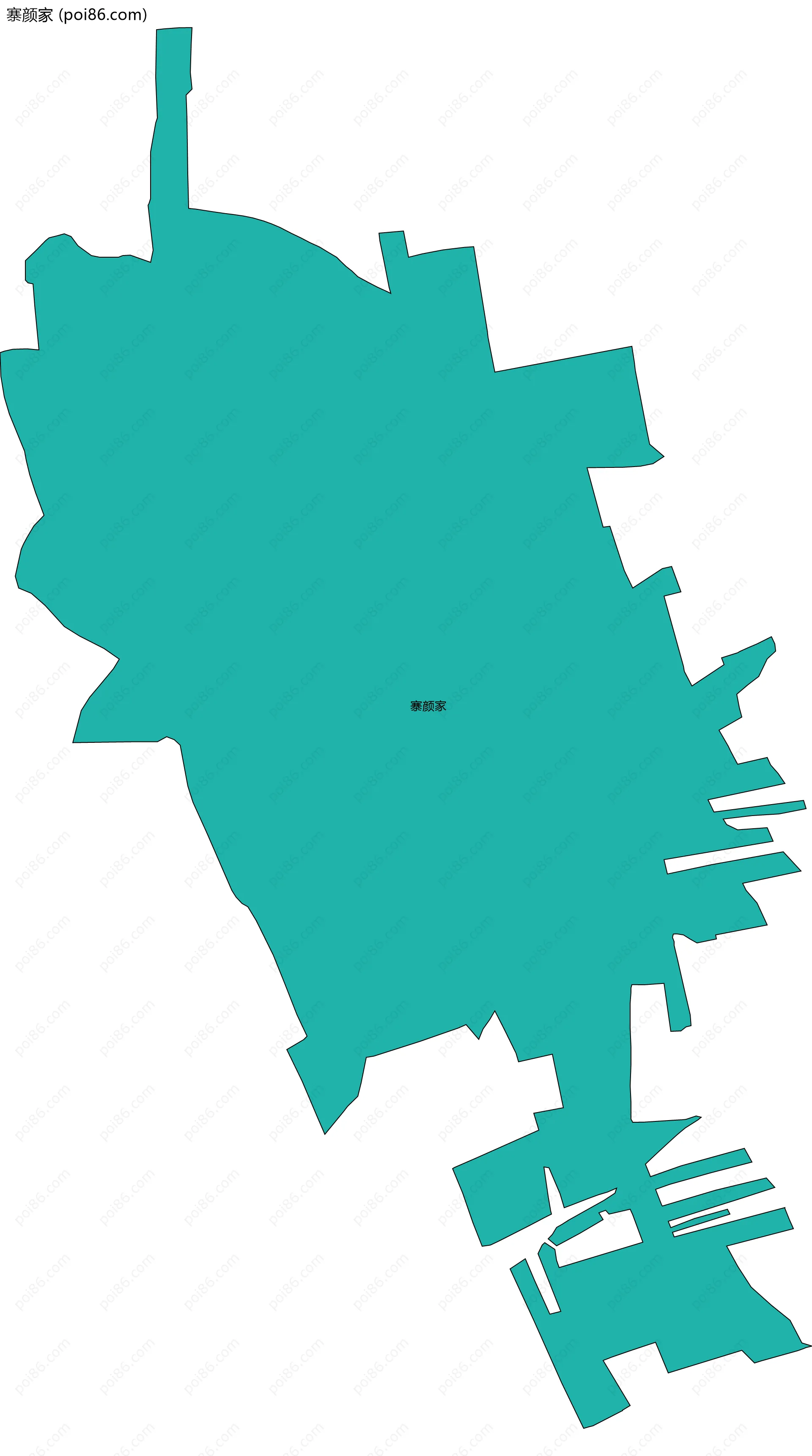 寨颜家边界地图