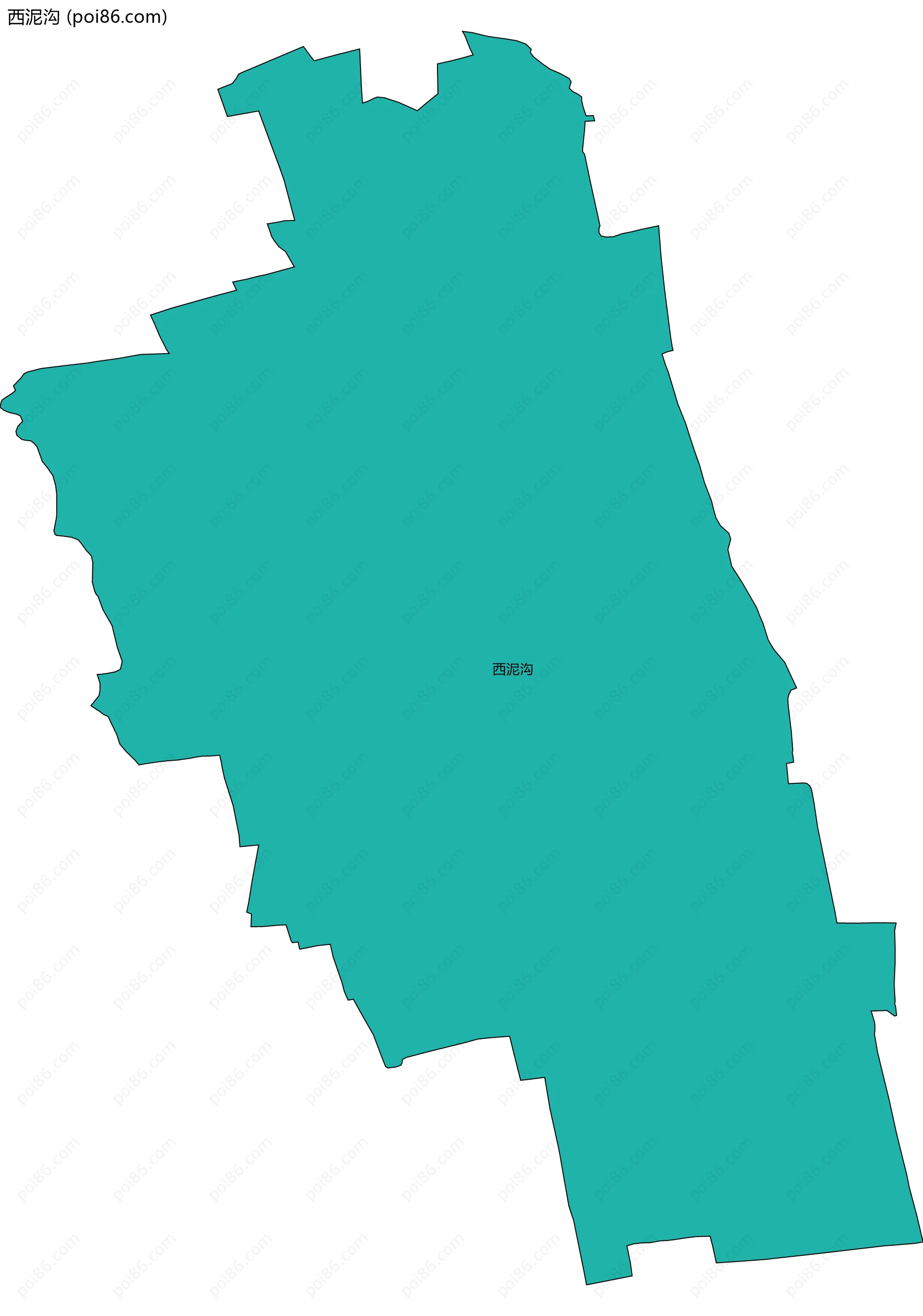 西泥沟边界地图