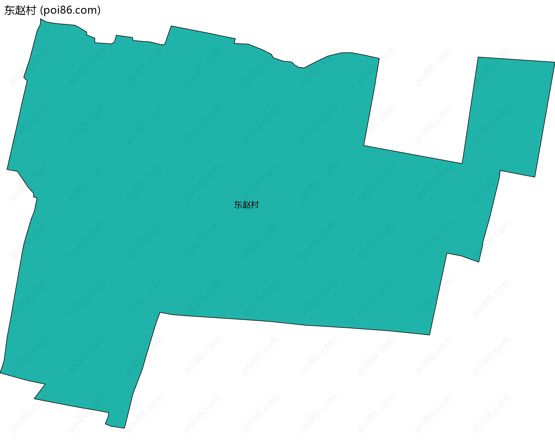 东赵村边界地图