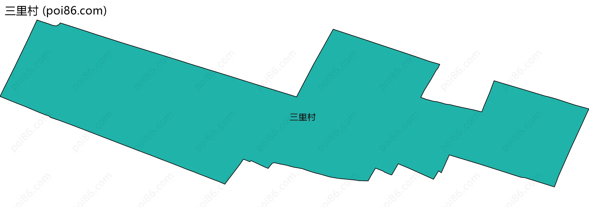 三里村边界地图