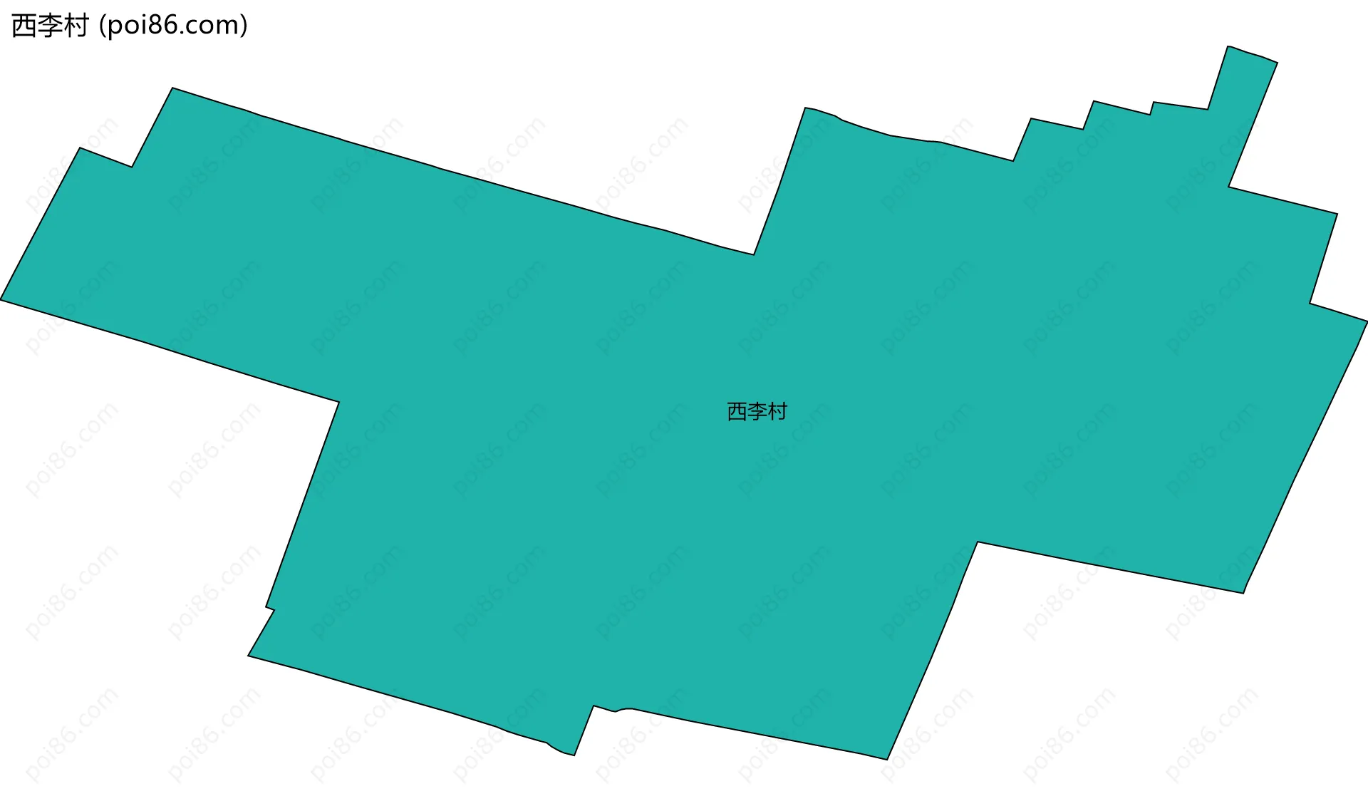 西李村边界地图