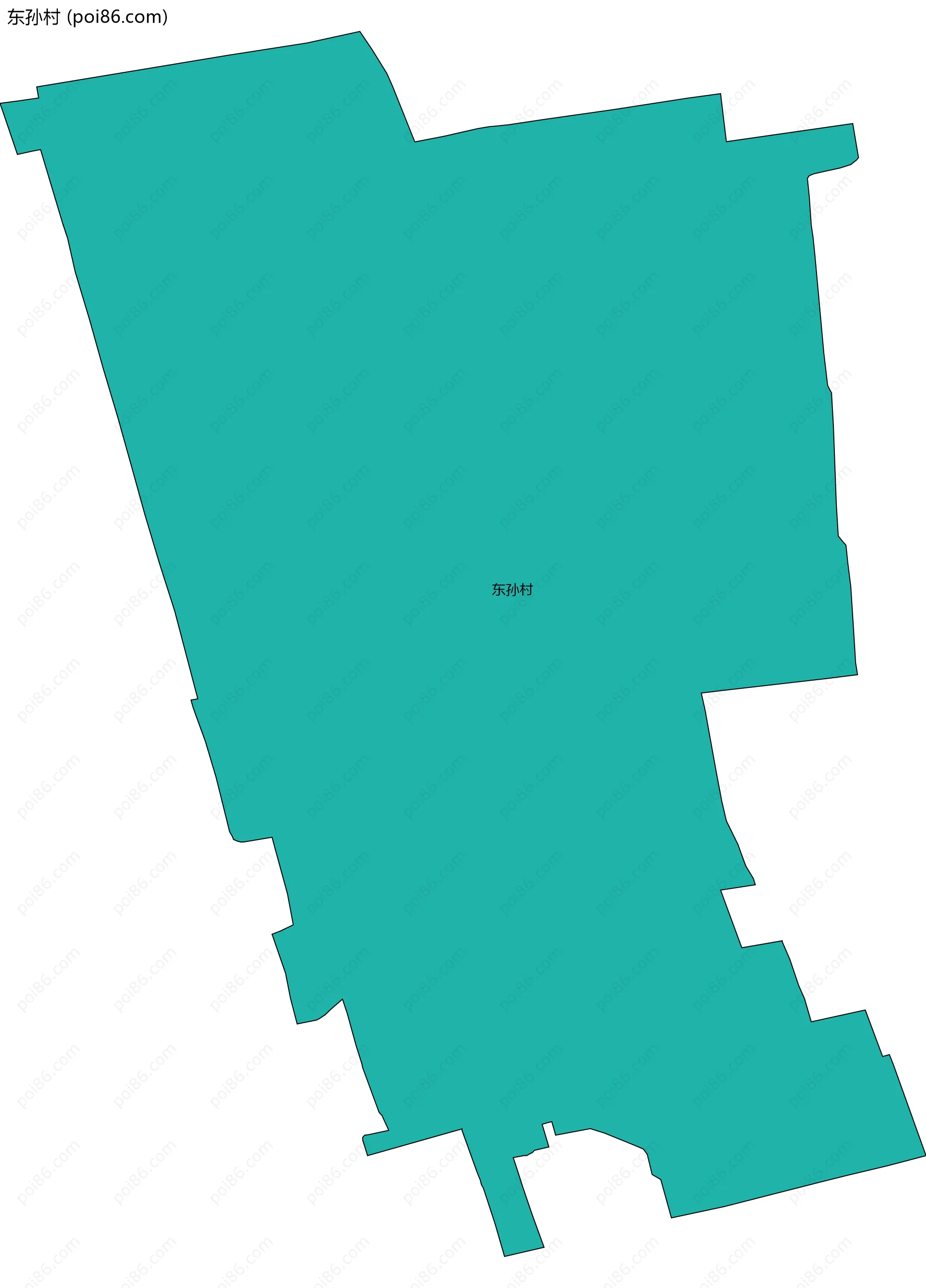 东孙村边界地图