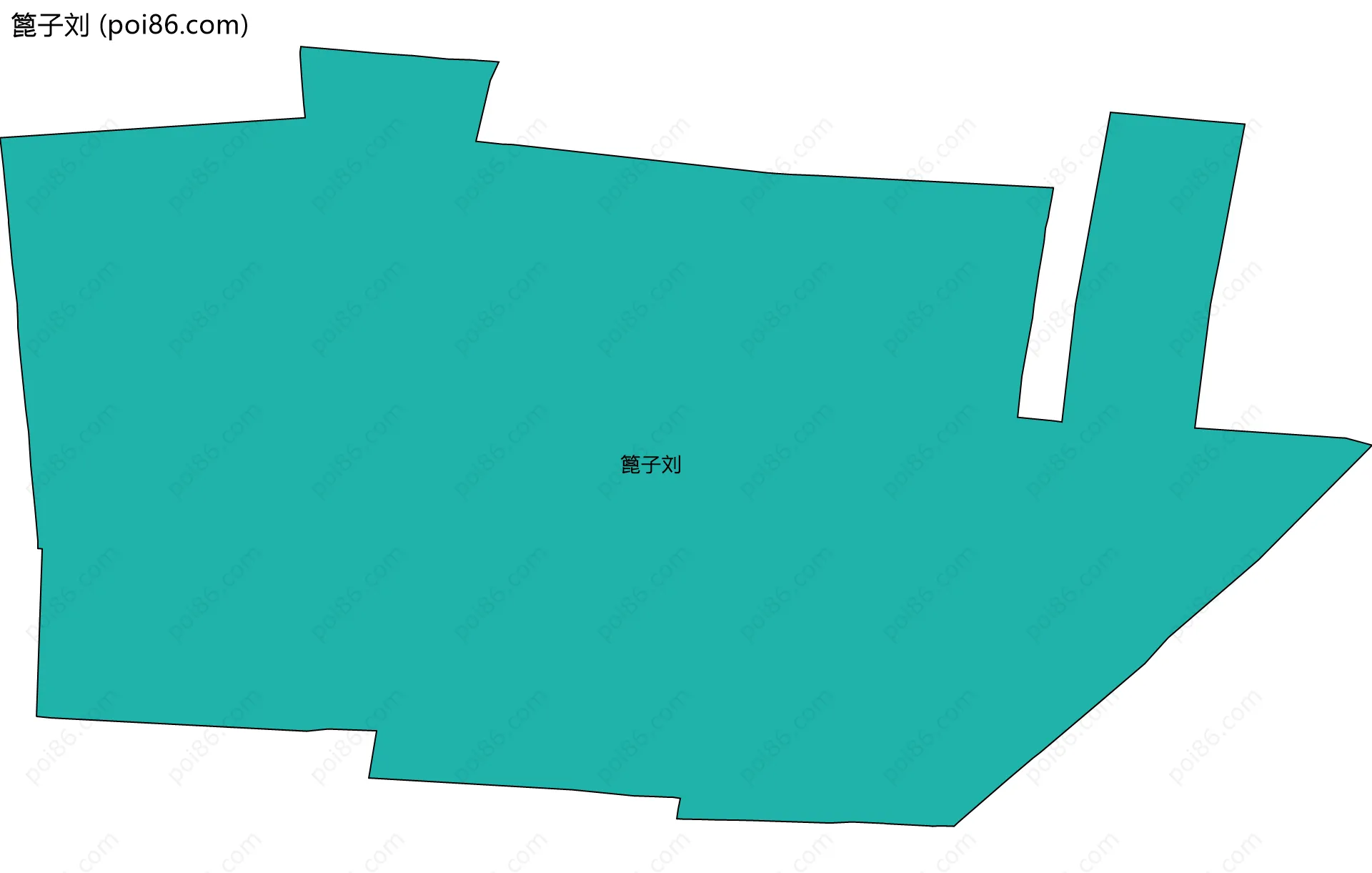 篦子刘边界地图