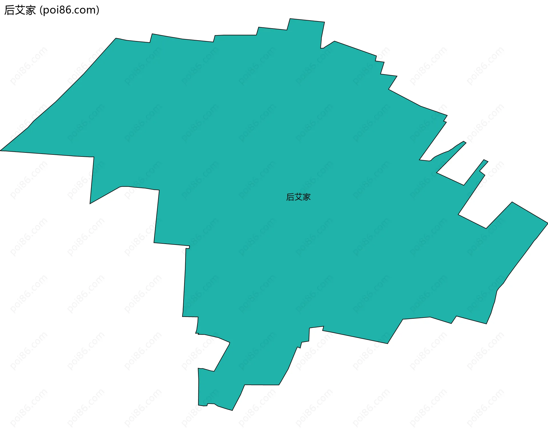 后艾家边界地图