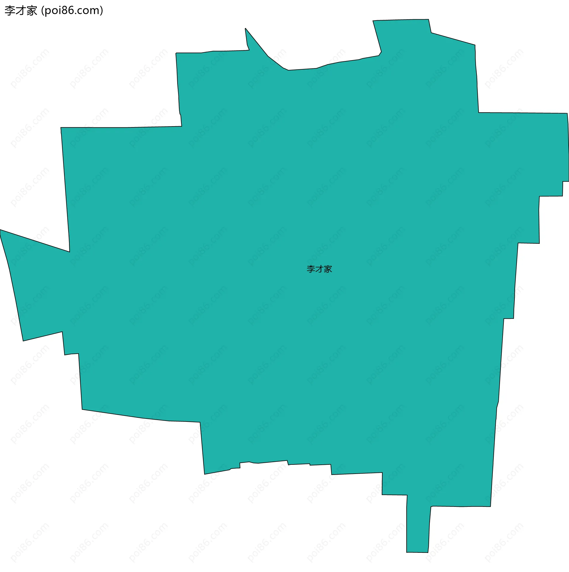 李才家边界地图
