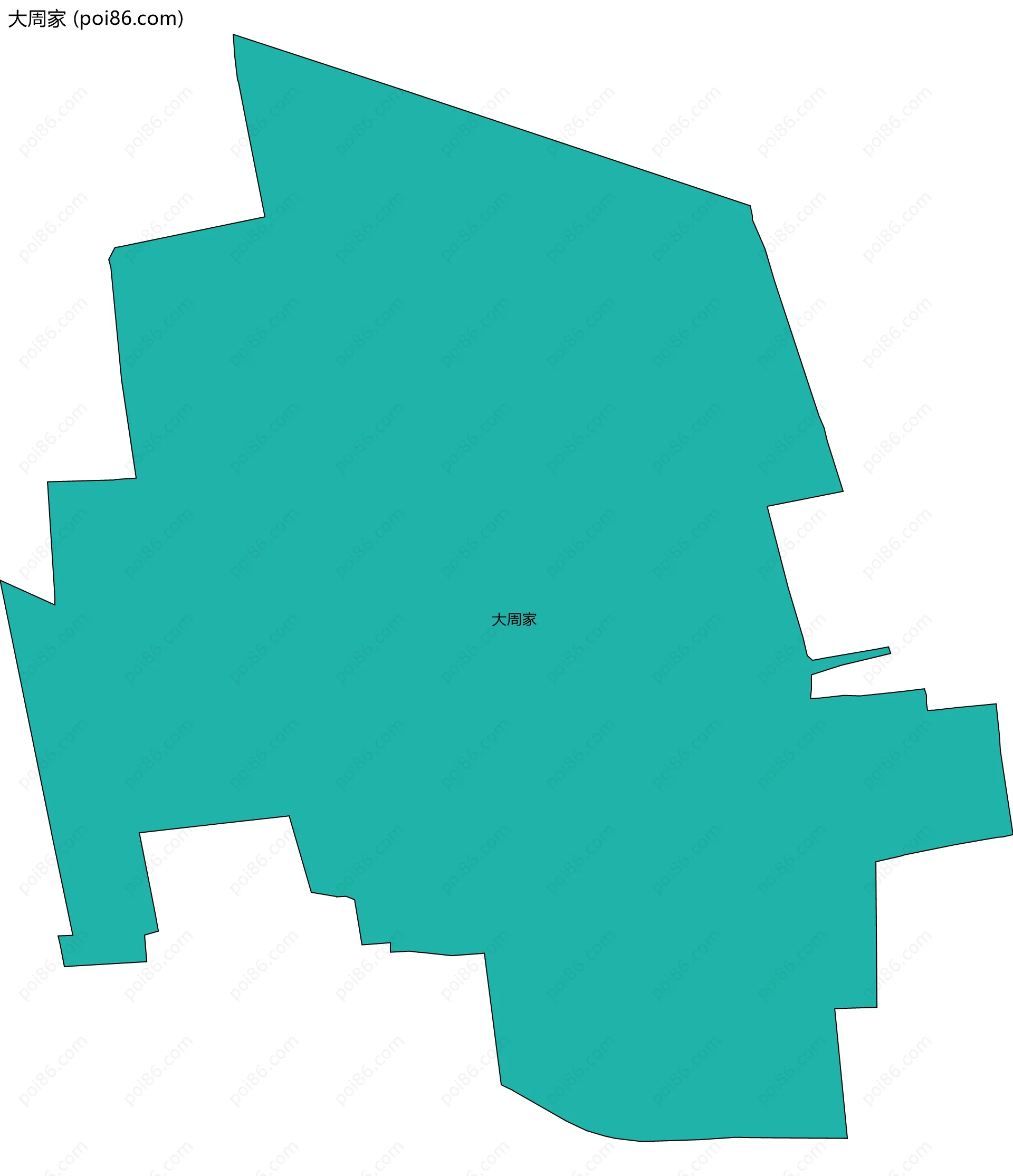 大周家边界地图