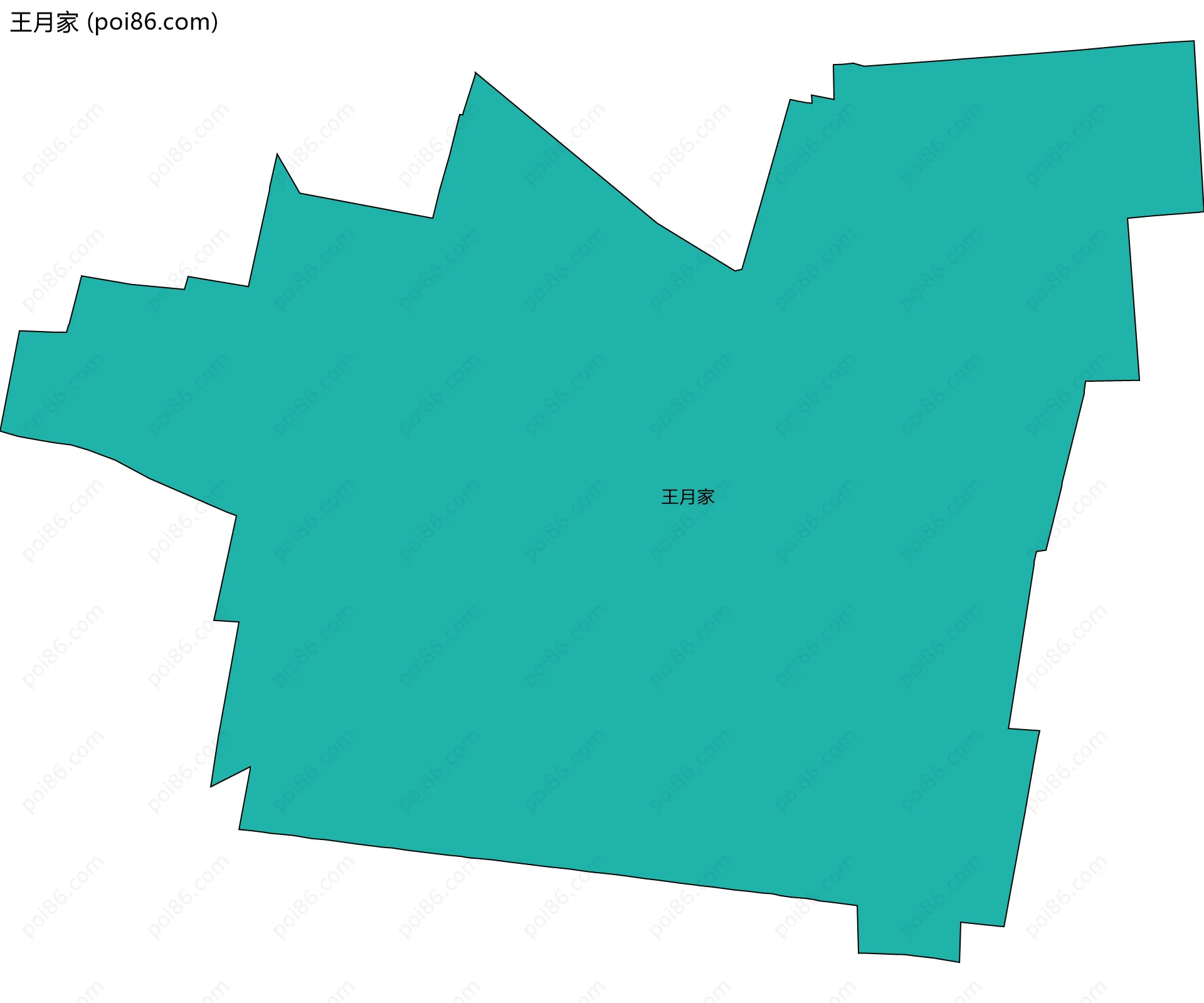 王月家边界地图