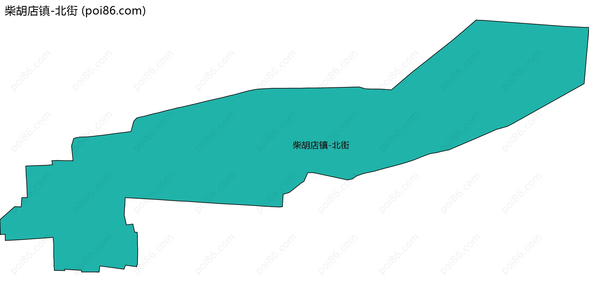 柴胡店镇-北街边界地图