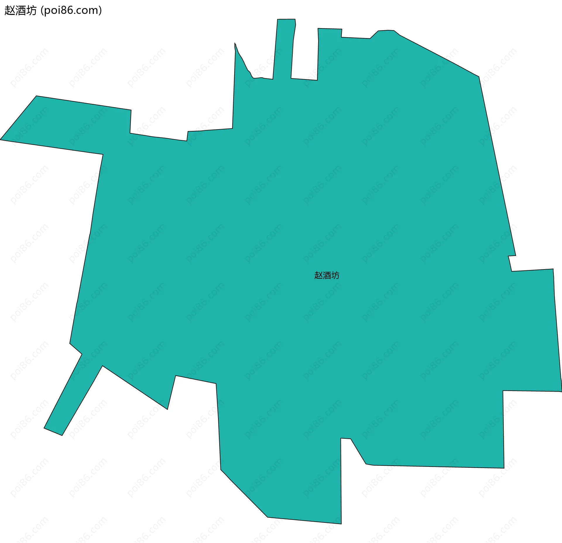 赵酒坊边界地图
