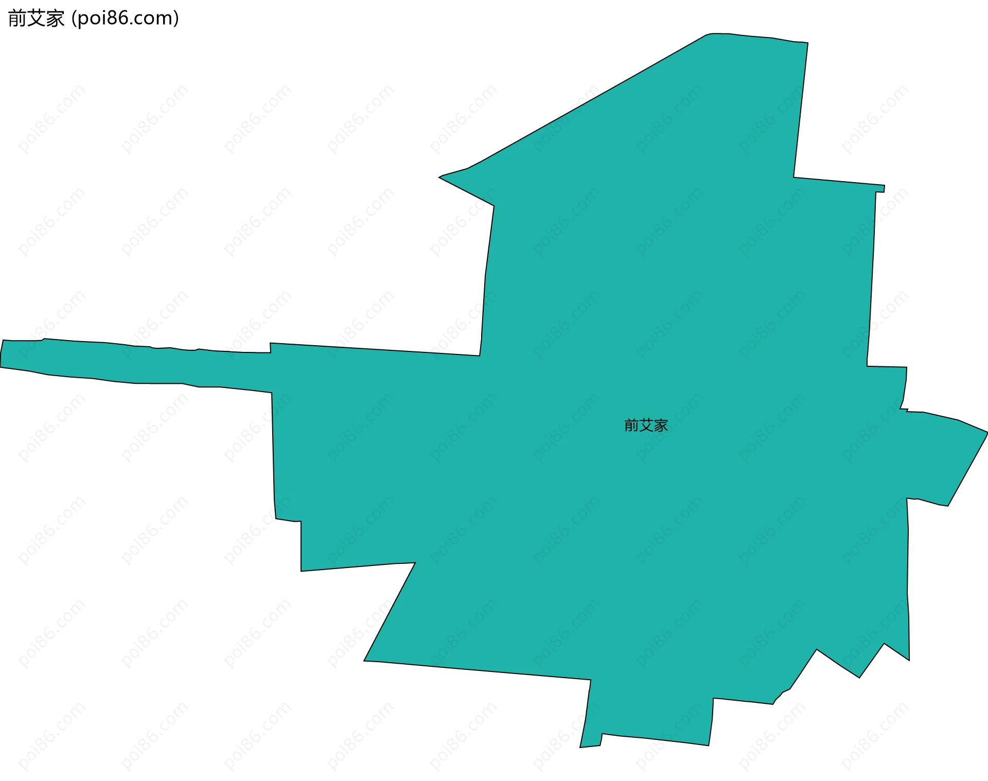 前艾家边界地图